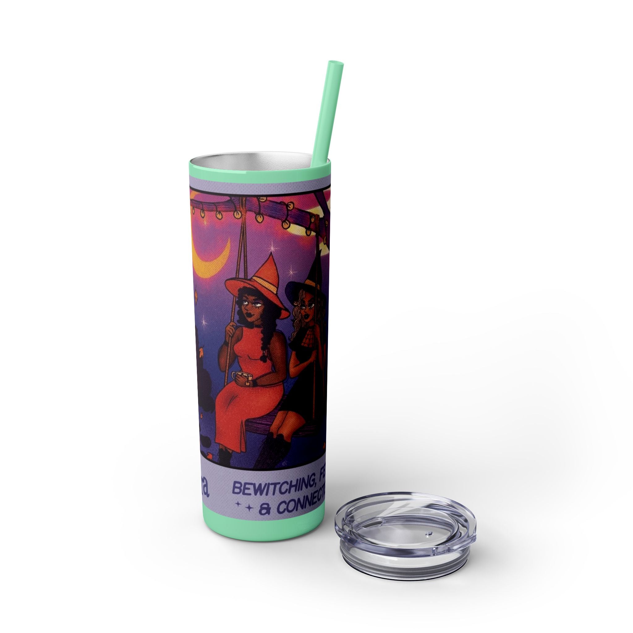 🎁 Spooky season gifts Enchanting Libra Skinny Tumbler with Straw | 20oz | Perfect for Halloween, Witchy Vibes, Astrology Lovers, Gift Idea, Custom Beverage Holder - Metamorphosis Creations