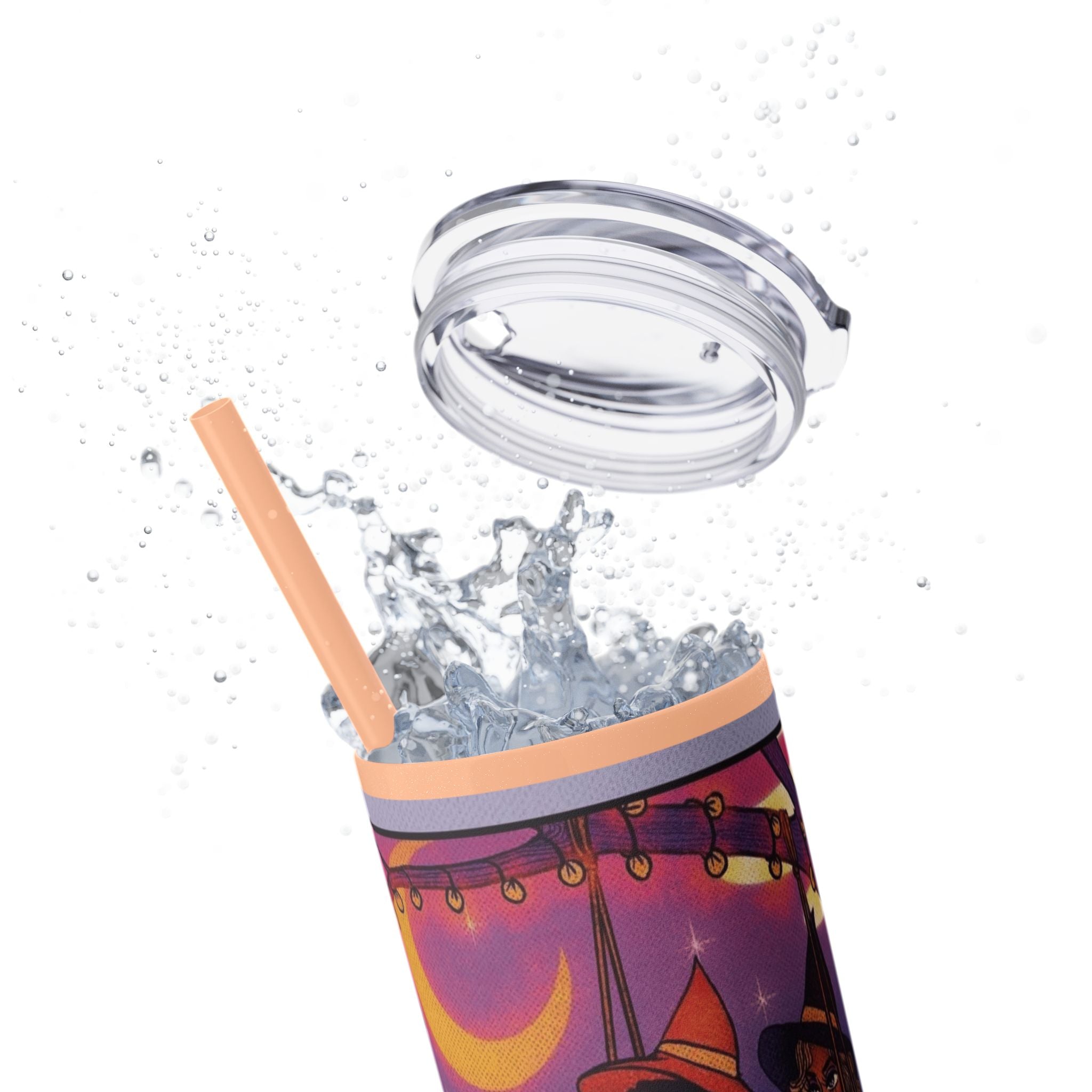 🎁 Spooky season gifts Enchanting Libra Skinny Tumbler with Straw | 20oz | Perfect for Halloween, Witchy Vibes, Astrology Lovers, Gift Idea, Custom Beverage Holder - Metamorphosis Creations