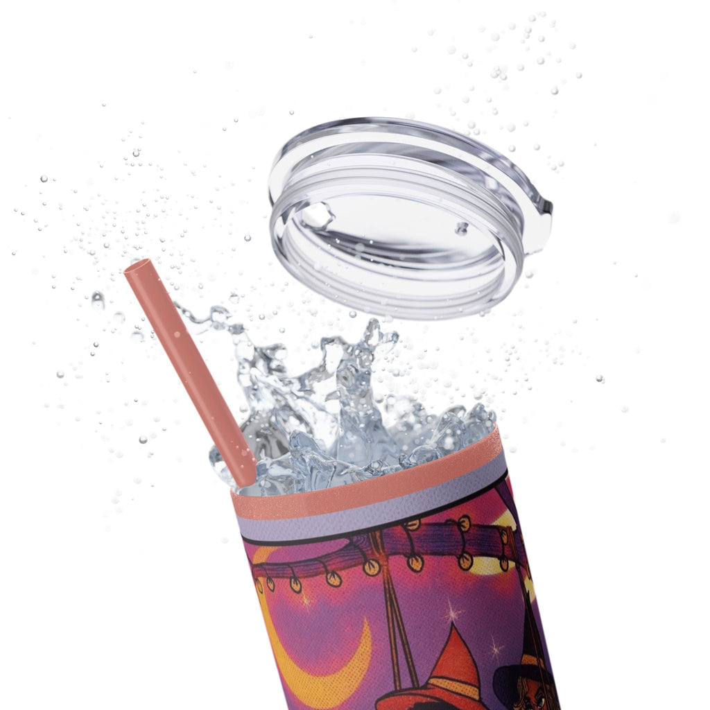 🎁 Spooky season gifts Enchanting Libra Skinny Tumbler with Straw | 20oz | Perfect for Halloween, Witchy Vibes, Astrology Lovers, Gift Idea, Custom Beverage Holder - Metamorphosis Creations