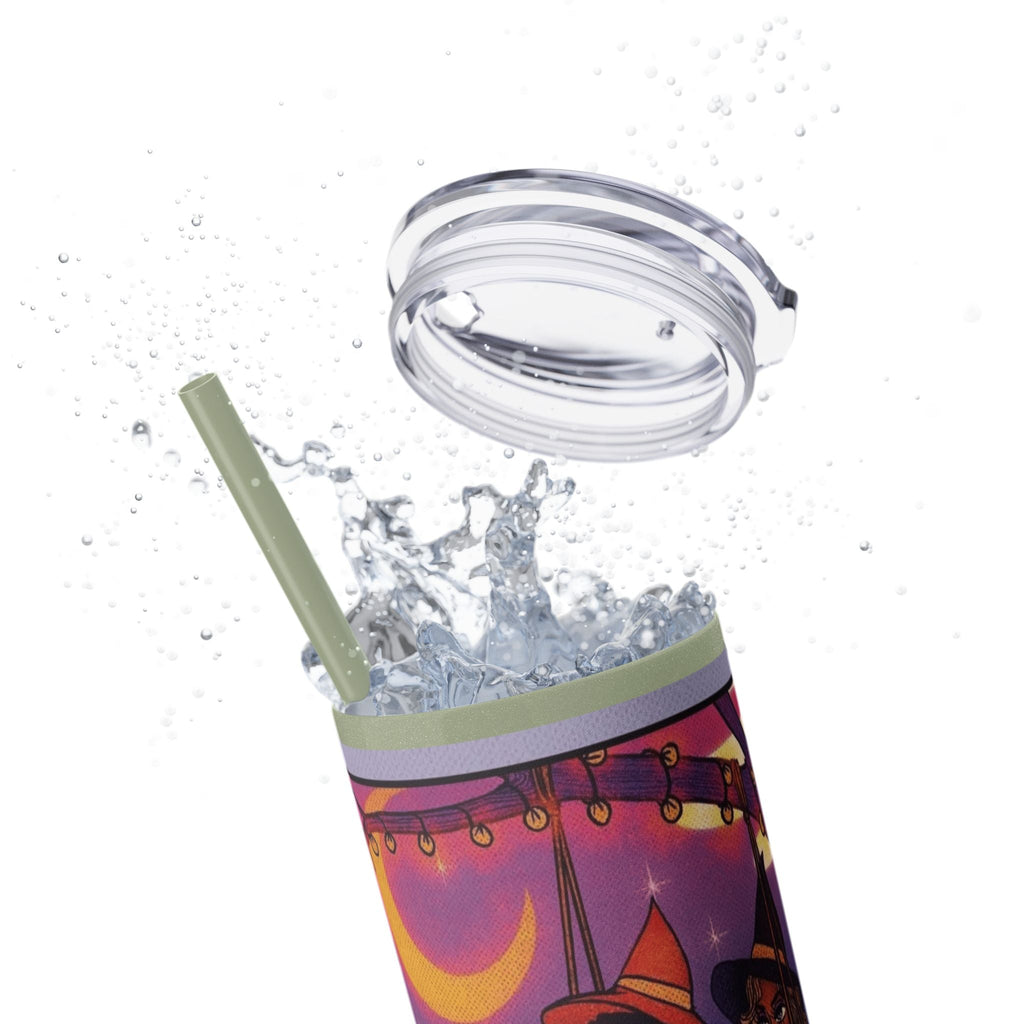 🎁 Spooky season gifts Enchanting Libra Skinny Tumbler with Straw | 20oz | Perfect for Halloween, Witchy Vibes, Astrology Lovers, Gift Idea, Custom Beverage Holder - Metamorphosis Creations