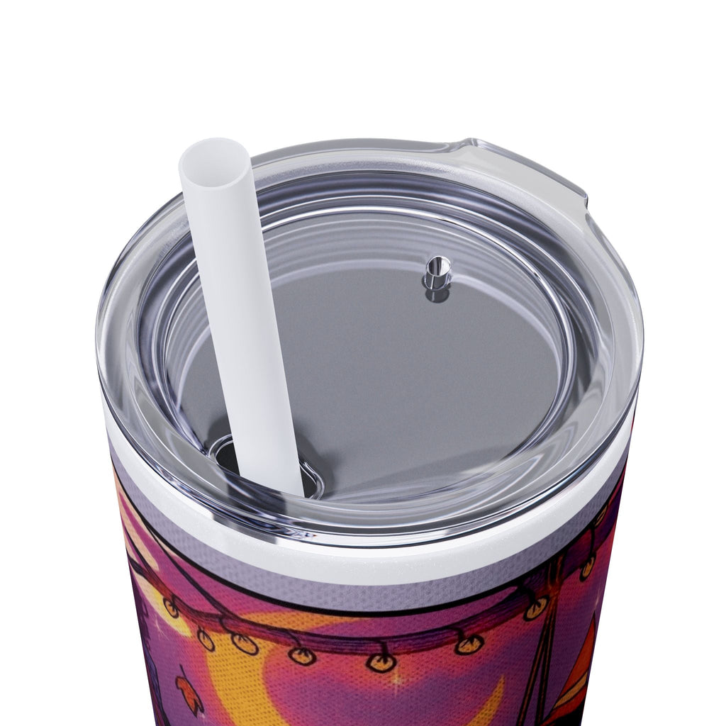 🎁 Spooky season gifts Enchanting Libra Skinny Tumbler with Straw | 20oz | Perfect for Halloween, Witchy Vibes, Astrology Lovers, Gift Idea, Custom Beverage Holder - Metamorphosis Creations