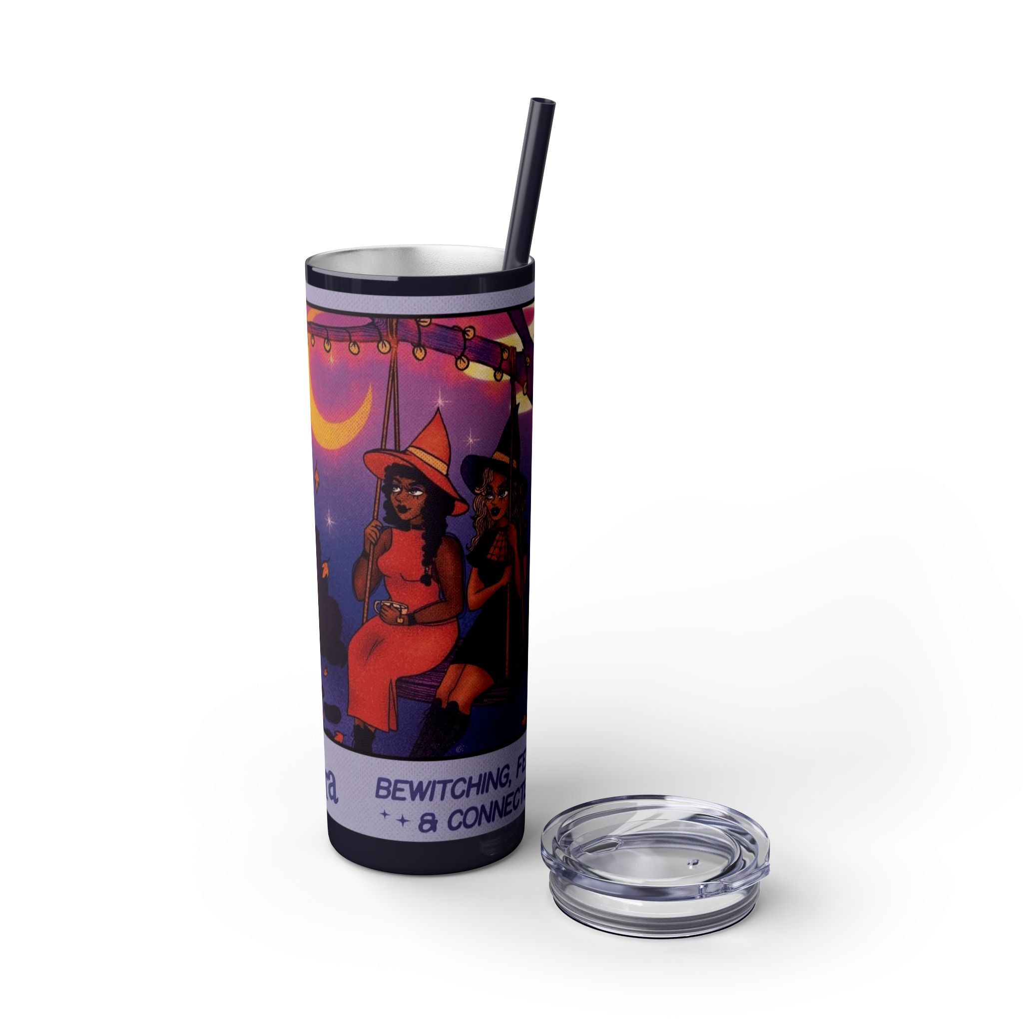 🎁 Spooky season gifts Enchanting Libra Skinny Tumbler with Straw | 20oz | Perfect for Halloween, Witchy Vibes, Astrology Lovers, Gift Idea, Custom Beverage Holder - Metamorphosis Creations