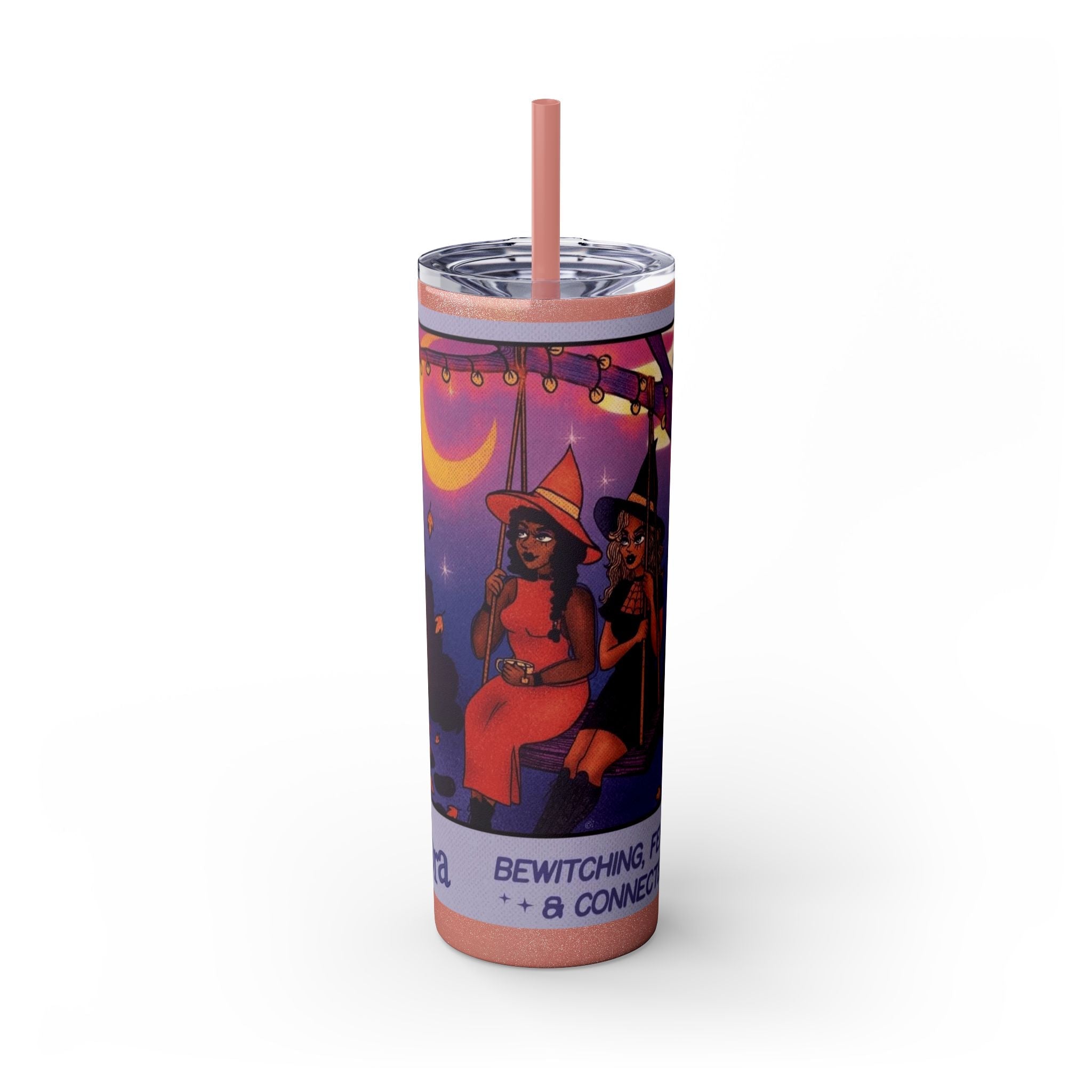 🎁 Spooky season gifts Enchanting Libra Skinny Tumbler with Straw | 20oz | Perfect for Halloween, Witchy Vibes, Astrology Lovers, Gift Idea, Custom Beverage Holder - Metamorphosis Creations
