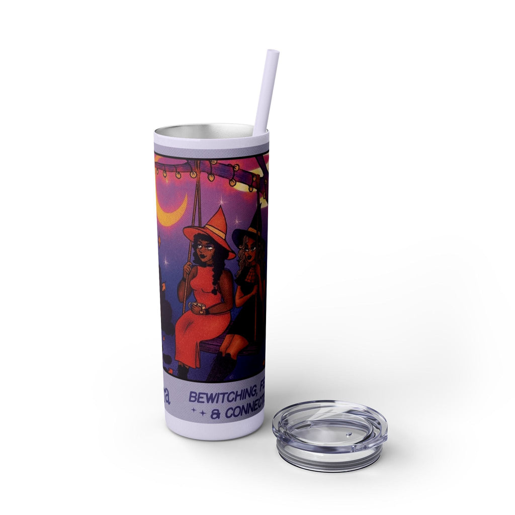 🎁 Spooky season gifts Enchanting Libra Skinny Tumbler with Straw | 20oz | Perfect for Halloween, Witchy Vibes, Astrology Lovers, Gift Idea, Custom Beverage Holder - Metamorphosis Creations