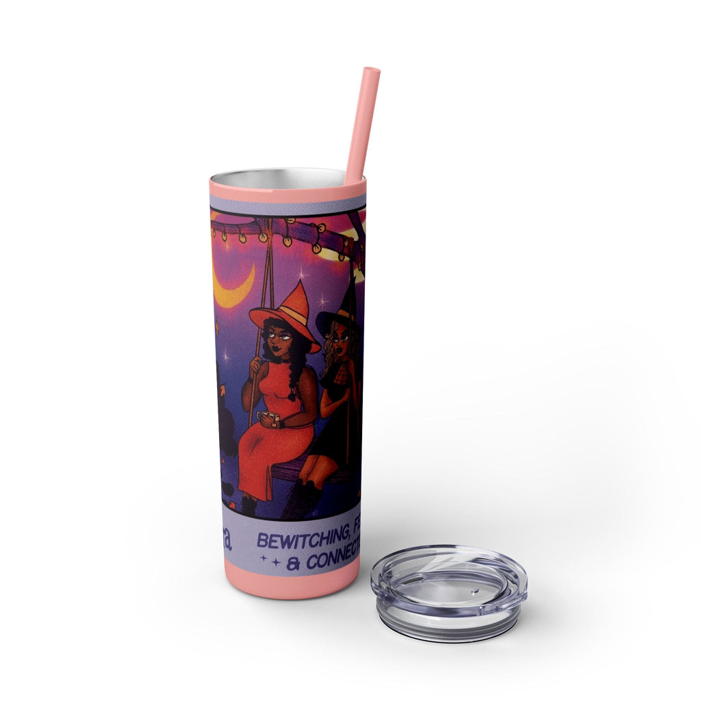 🎁 Spooky season gifts Enchanting Libra Skinny Tumbler with Straw | 20oz | Perfect for Halloween, Witchy Vibes, Astrology Lovers, Gift Idea, Custom Beverage Holder - Metamorphosis Creations