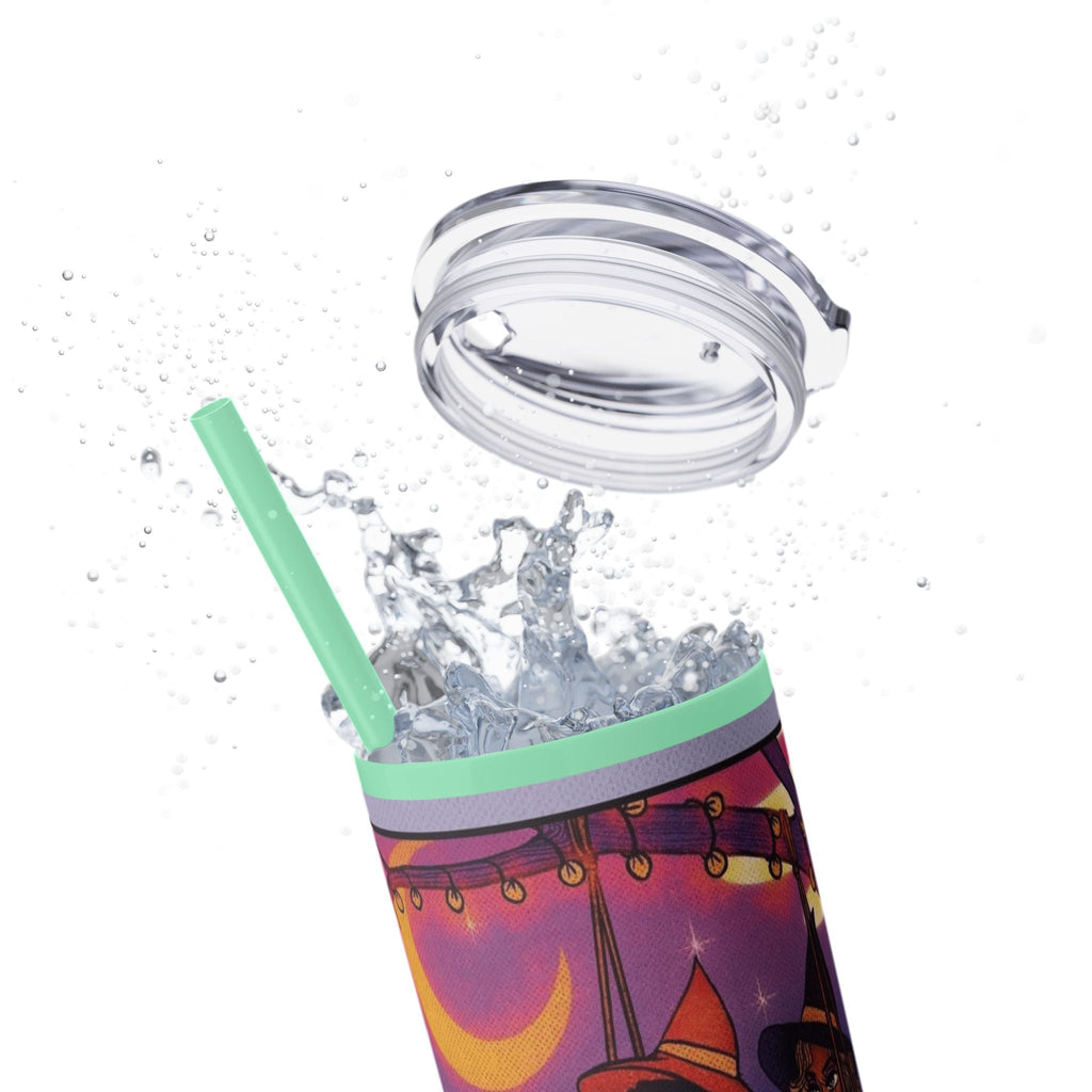 🎁 Spooky season gifts Enchanting Libra Skinny Tumbler with Straw | 20oz | Perfect for Halloween, Witchy Vibes, Astrology Lovers, Gift Idea, Custom Beverage Holder - Metamorphosis Creations