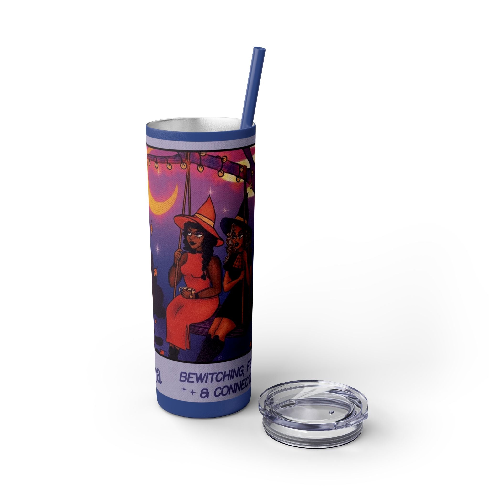 🎁 Spooky season gifts Enchanting Libra Skinny Tumbler with Straw | 20oz | Perfect for Halloween, Witchy Vibes, Astrology Lovers, Gift Idea, Custom Beverage Holder - Metamorphosis Creations