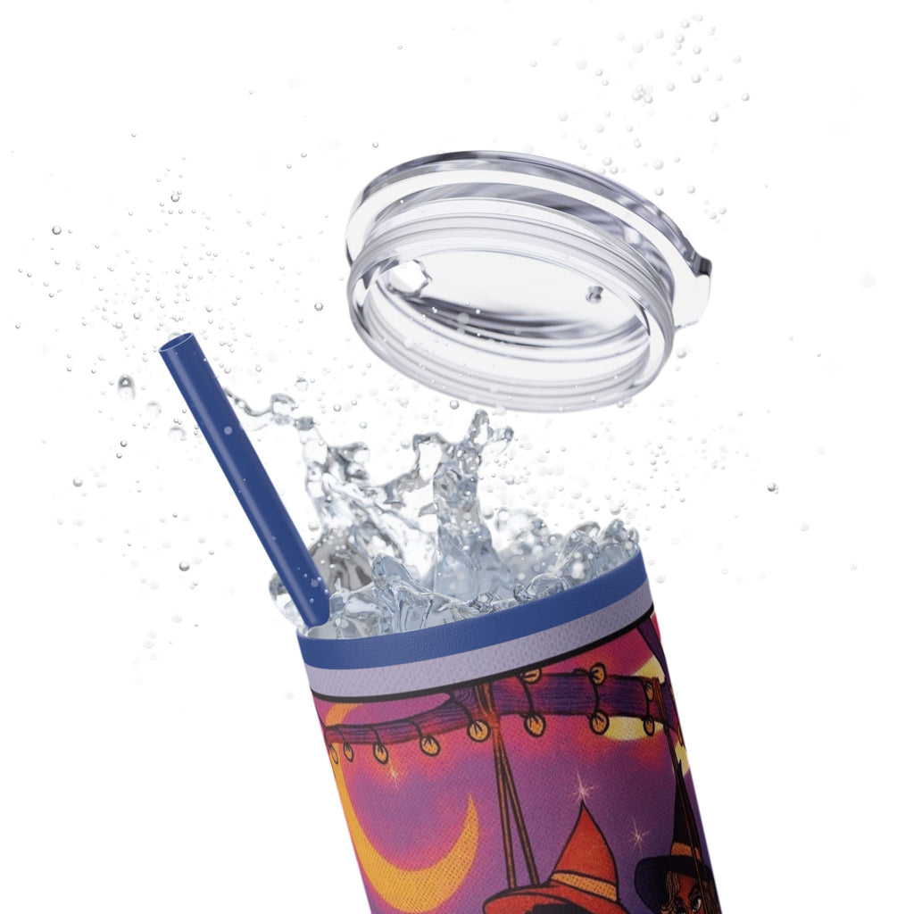 🎁 Spooky season gifts Enchanting Libra Skinny Tumbler with Straw | 20oz | Perfect for Halloween, Witchy Vibes, Astrology Lovers, Gift Idea, Custom Beverage Holder - Metamorphosis Creations
