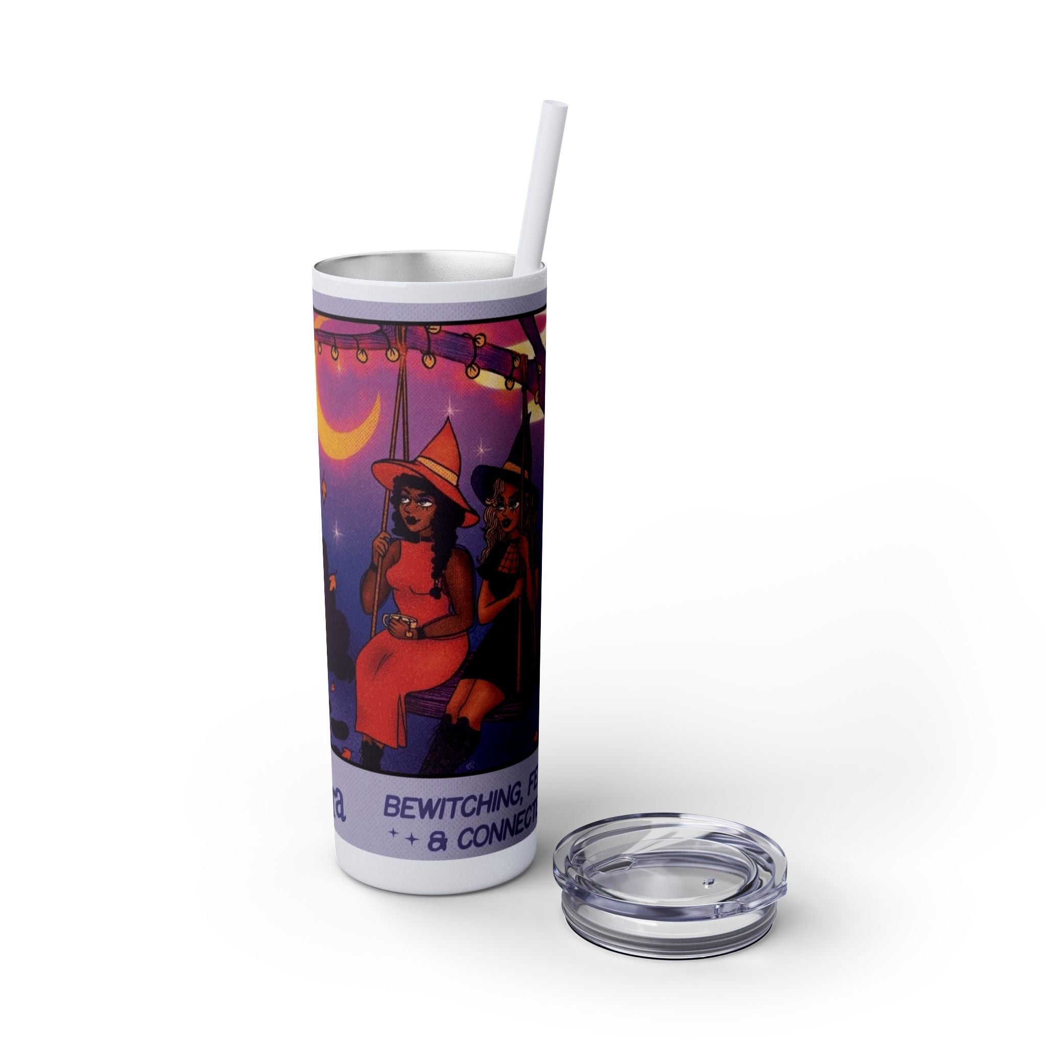 🎁 Spooky season gifts Enchanting Libra Skinny Tumbler with Straw | 20oz | Perfect for Halloween, Witchy Vibes, Astrology Lovers, Gift Idea, Custom Beverage Holder - Metamorphosis Creations