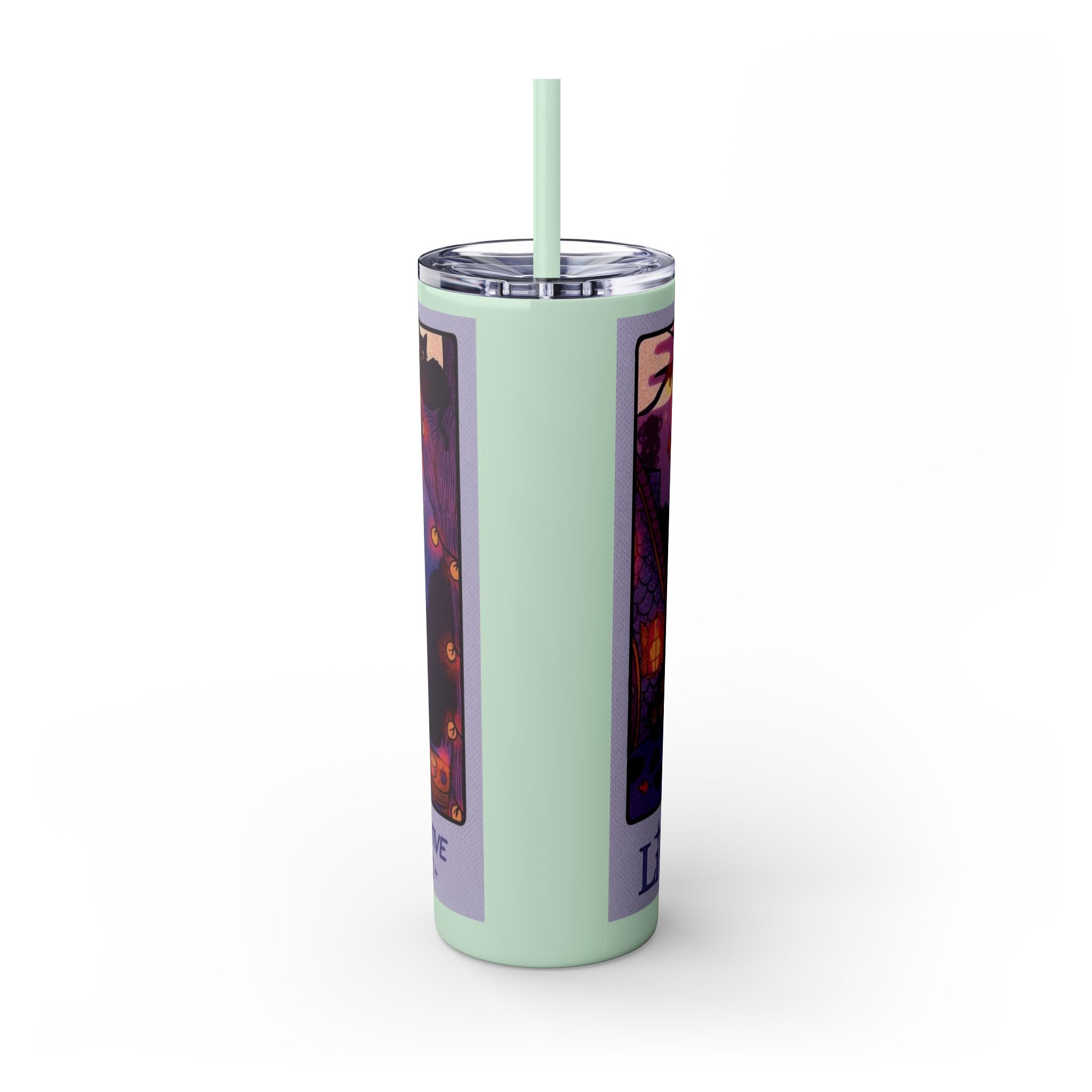 🎁 Spooky season gifts Enchanting Libra Skinny Tumbler with Straw | 20oz | Perfect for Halloween, Witchy Vibes, Astrology Lovers, Gift Idea, Custom Beverage Holder - Metamorphosis Creations