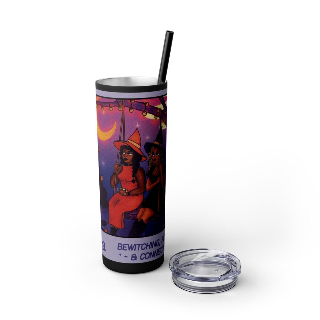 🎁 Spooky season gifts Enchanting Libra Skinny Tumbler with Straw | 20oz | Perfect for Halloween, Witchy Vibes, Astrology Lovers, Gift Idea, Custom Beverage Holder - Metamorphosis Creations