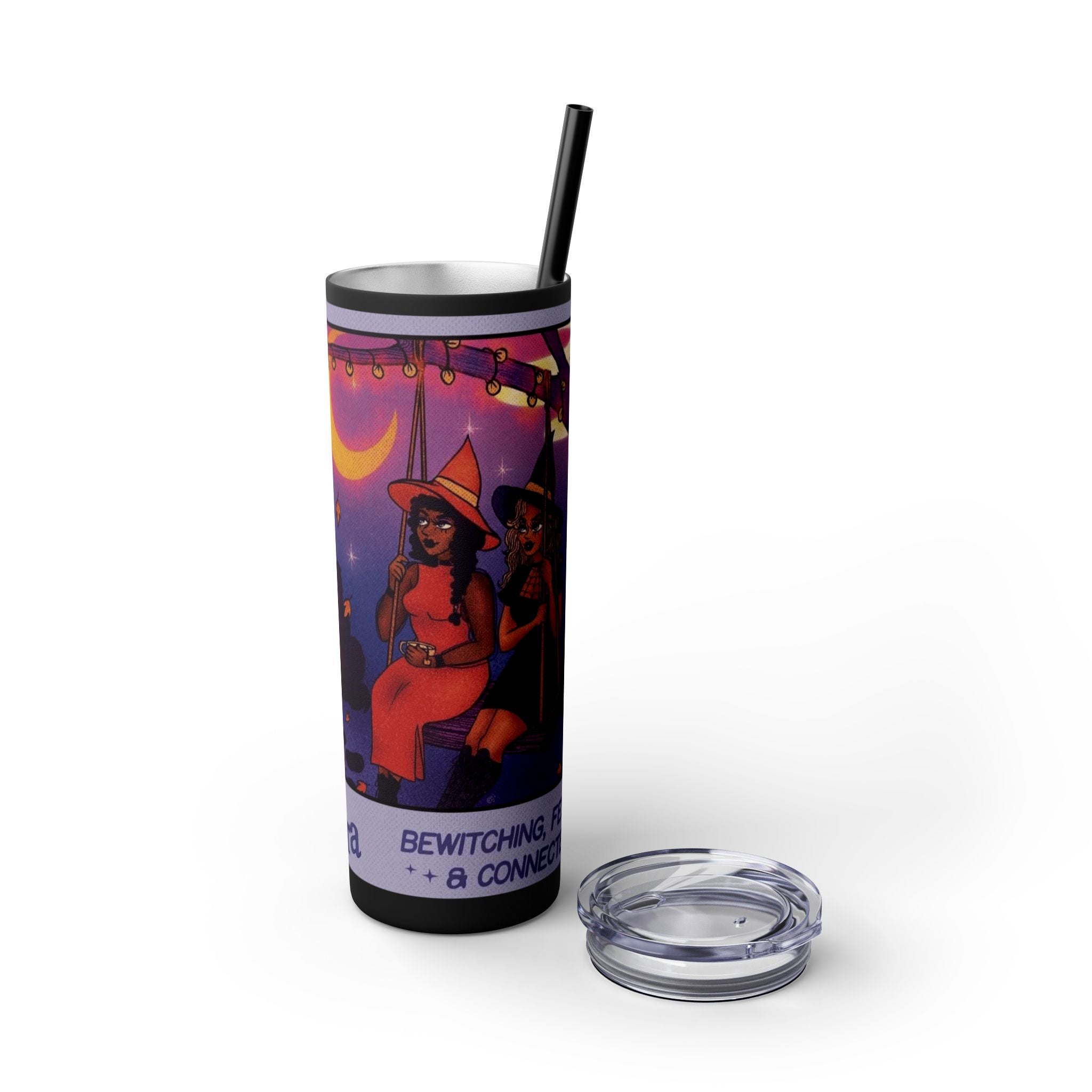 🎁 Spooky season gifts Enchanting Libra Skinny Tumbler with Straw | 20oz | Perfect for Halloween, Witchy Vibes, Astrology Lovers, Gift Idea, Custom Beverage Holder - Metamorphosis Creations