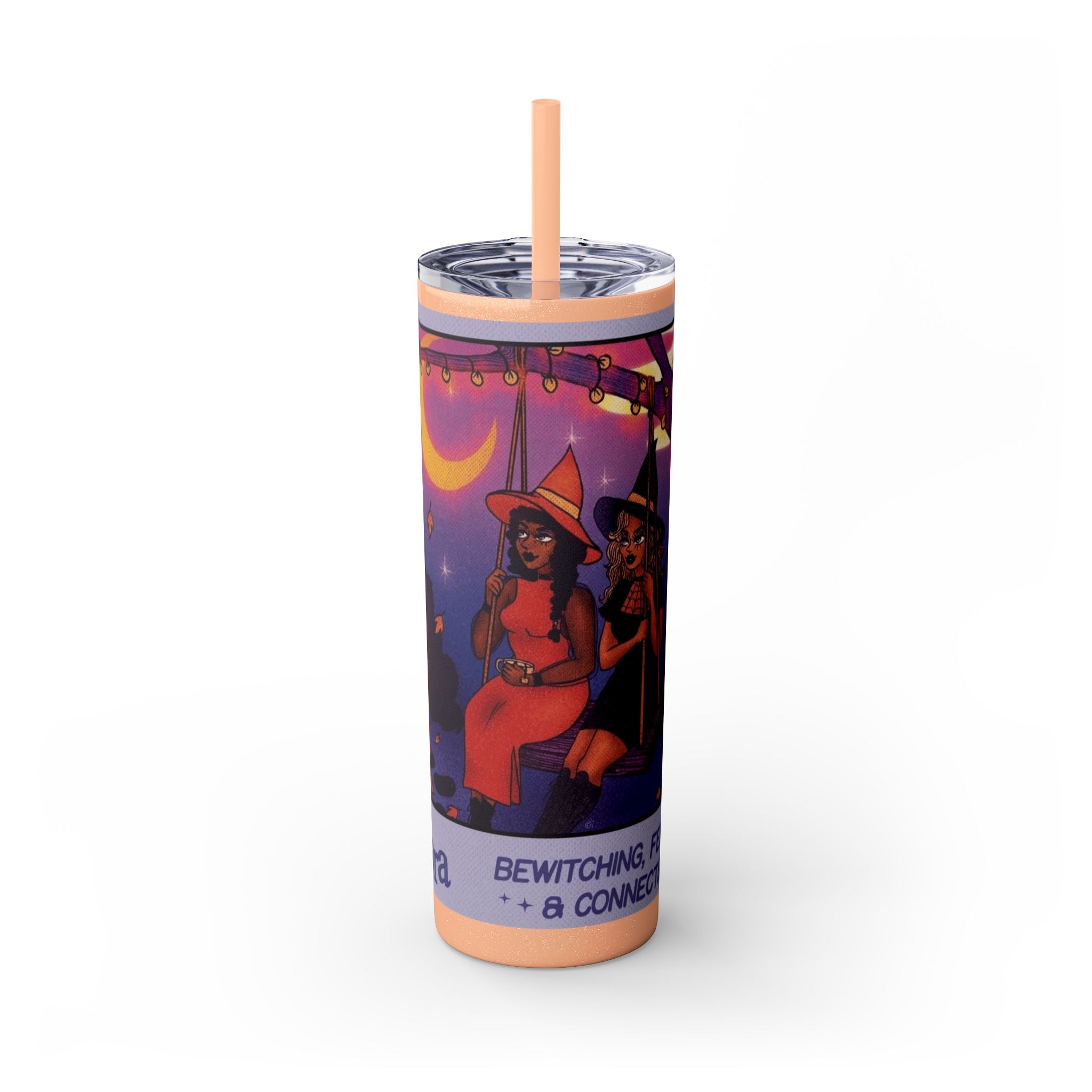 🎁 Spooky season gifts Enchanting Libra Skinny Tumbler with Straw | 20oz | Perfect for Halloween, Witchy Vibes, Astrology Lovers, Gift Idea, Custom Beverage Holder - Metamorphosis Creations