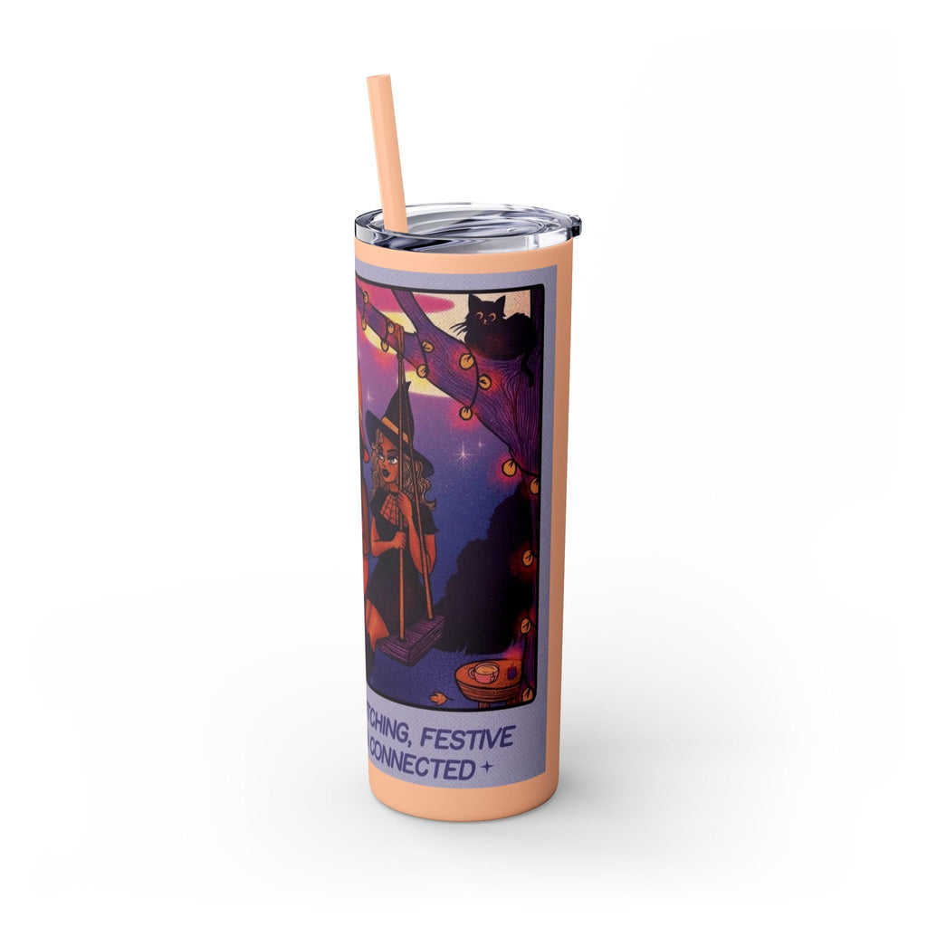 🎁 Spooky season gifts Enchanting Libra Skinny Tumbler with Straw | 20oz | Perfect for Halloween, Witchy Vibes, Astrology Lovers, Gift Idea, Custom Beverage Holder - Metamorphosis Creations