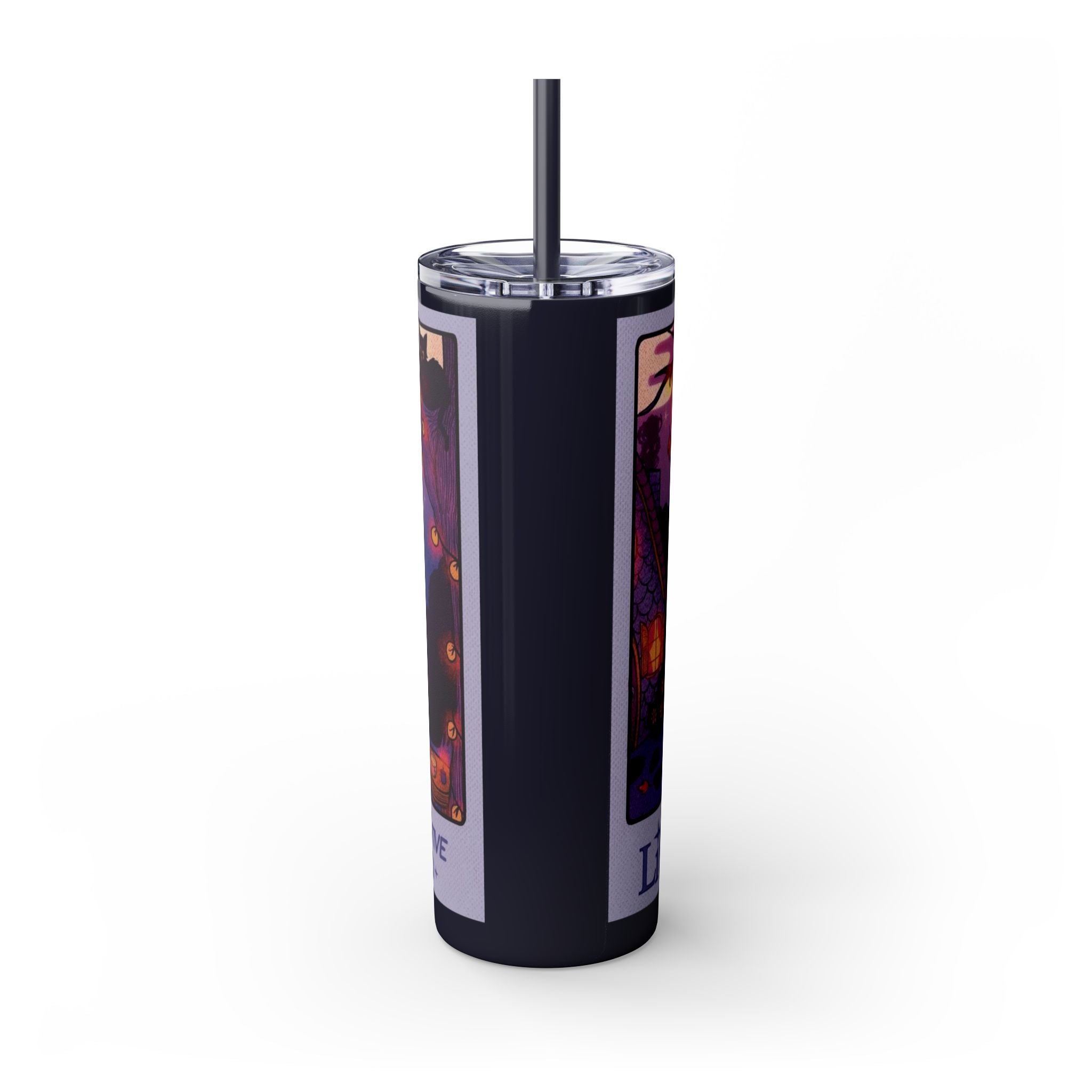 🎁 Spooky season gifts Enchanting Libra Skinny Tumbler with Straw | 20oz | Perfect for Halloween, Witchy Vibes, Astrology Lovers, Gift Idea, Custom Beverage Holder - Metamorphosis Creations