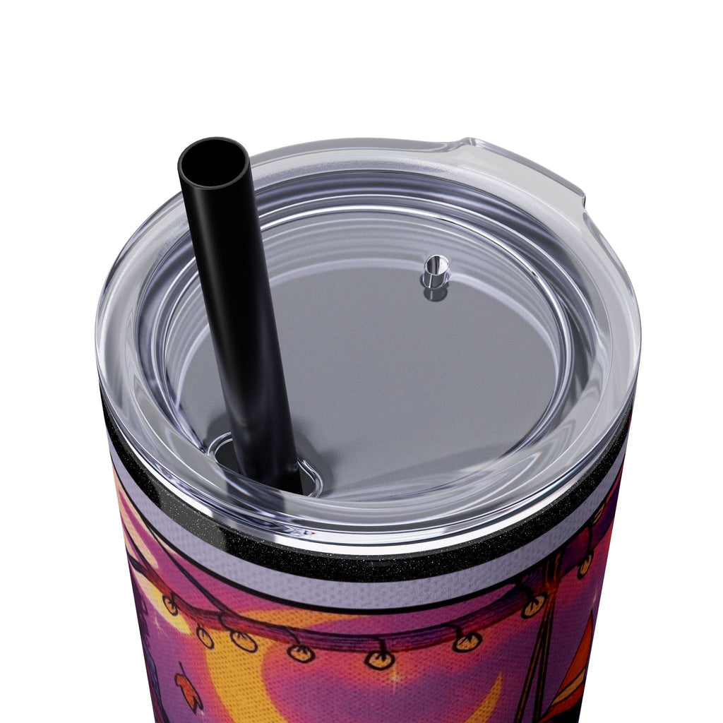 🎁 Spooky season gifts Enchanting Libra Skinny Tumbler with Straw | 20oz | Perfect for Halloween, Witchy Vibes, Astrology Lovers, Gift Idea, Custom Beverage Holder - Metamorphosis Creations