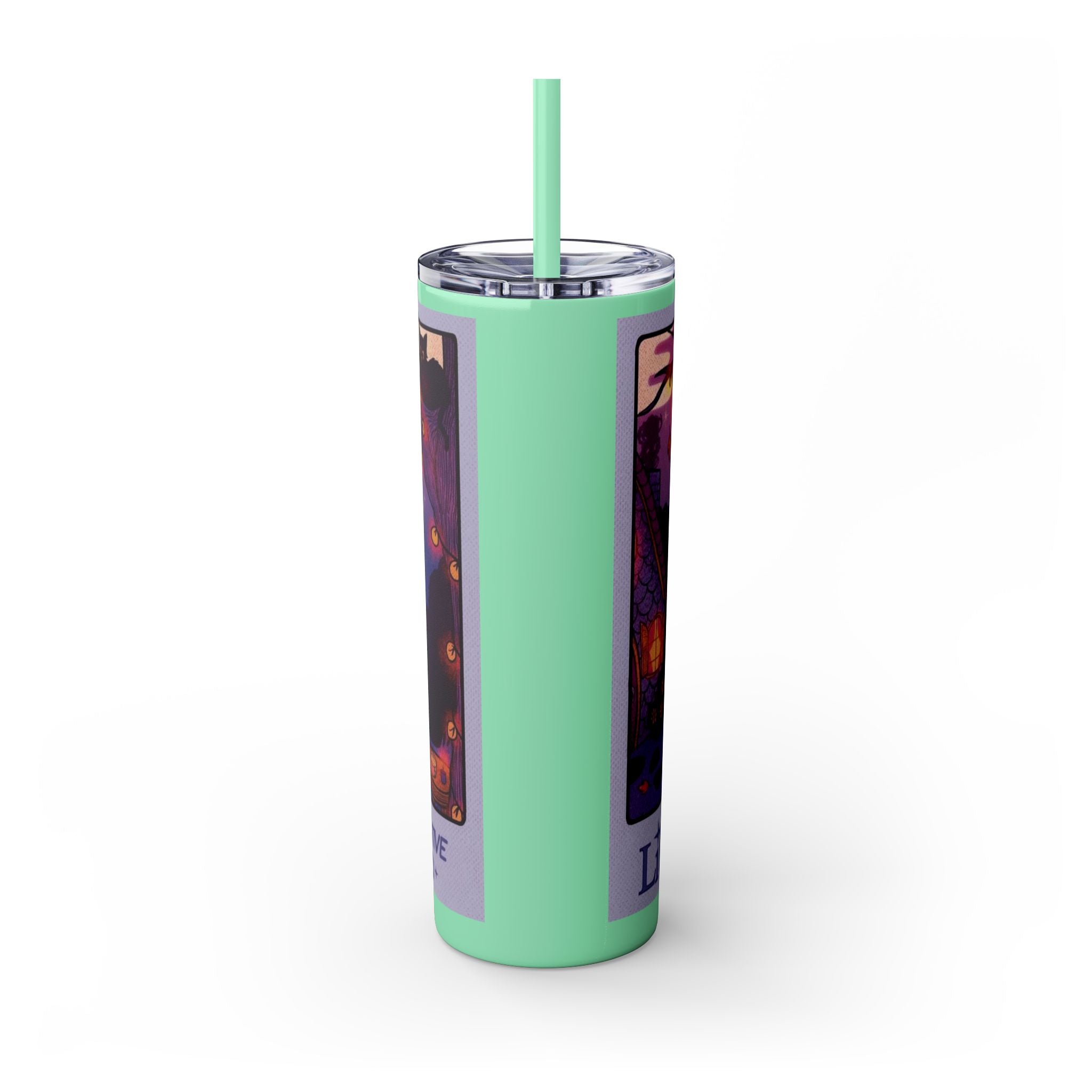 🎁 Spooky season gifts Enchanting Libra Skinny Tumbler with Straw | 20oz | Perfect for Halloween, Witchy Vibes, Astrology Lovers, Gift Idea, Custom Beverage Holder - Metamorphosis Creations