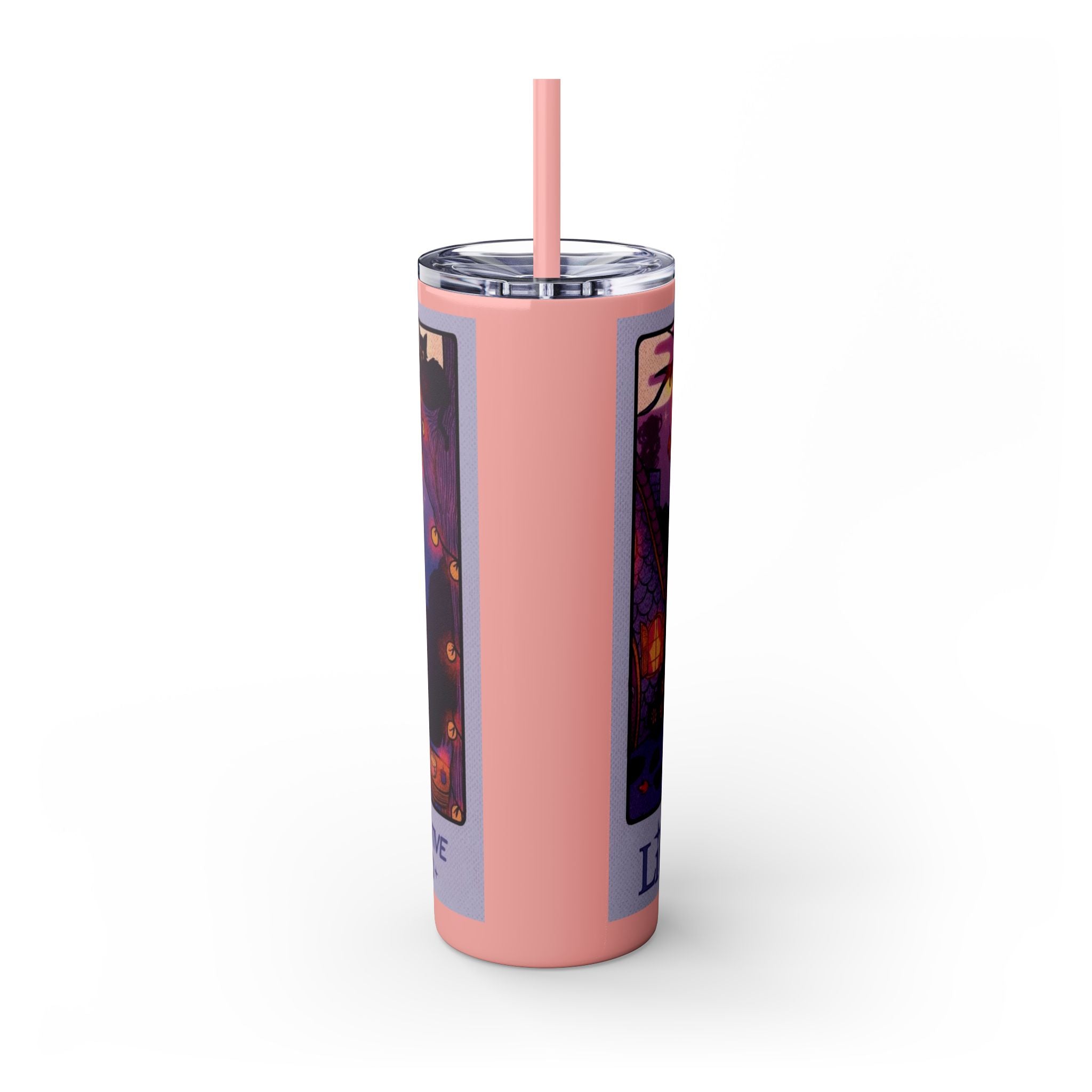🎁 Spooky season gifts Enchanting Libra Skinny Tumbler with Straw | 20oz | Perfect for Halloween, Witchy Vibes, Astrology Lovers, Gift Idea, Custom Beverage Holder - Metamorphosis Creations