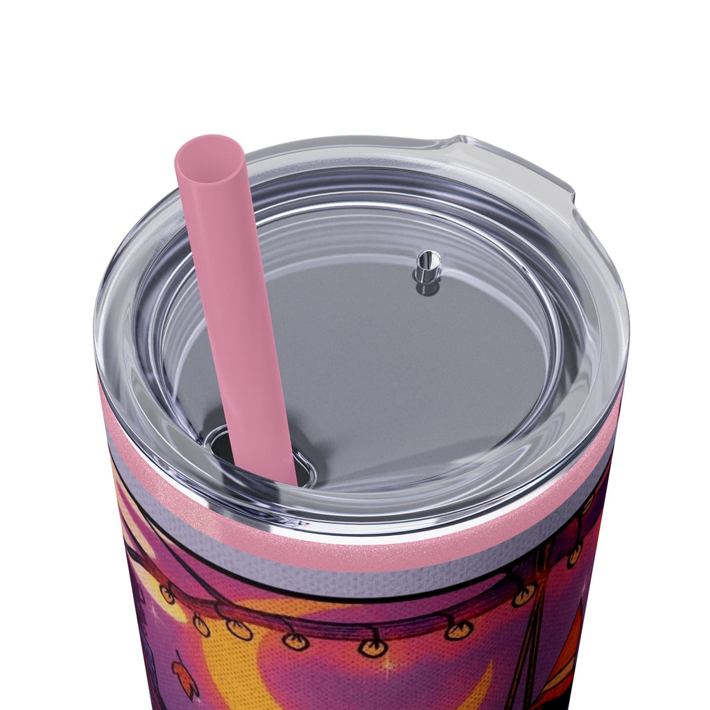 🎁 Spooky season gifts Enchanting Libra Skinny Tumbler with Straw | 20oz | Perfect for Halloween, Witchy Vibes, Astrology Lovers, Gift Idea, Custom Beverage Holder - Metamorphosis Creations