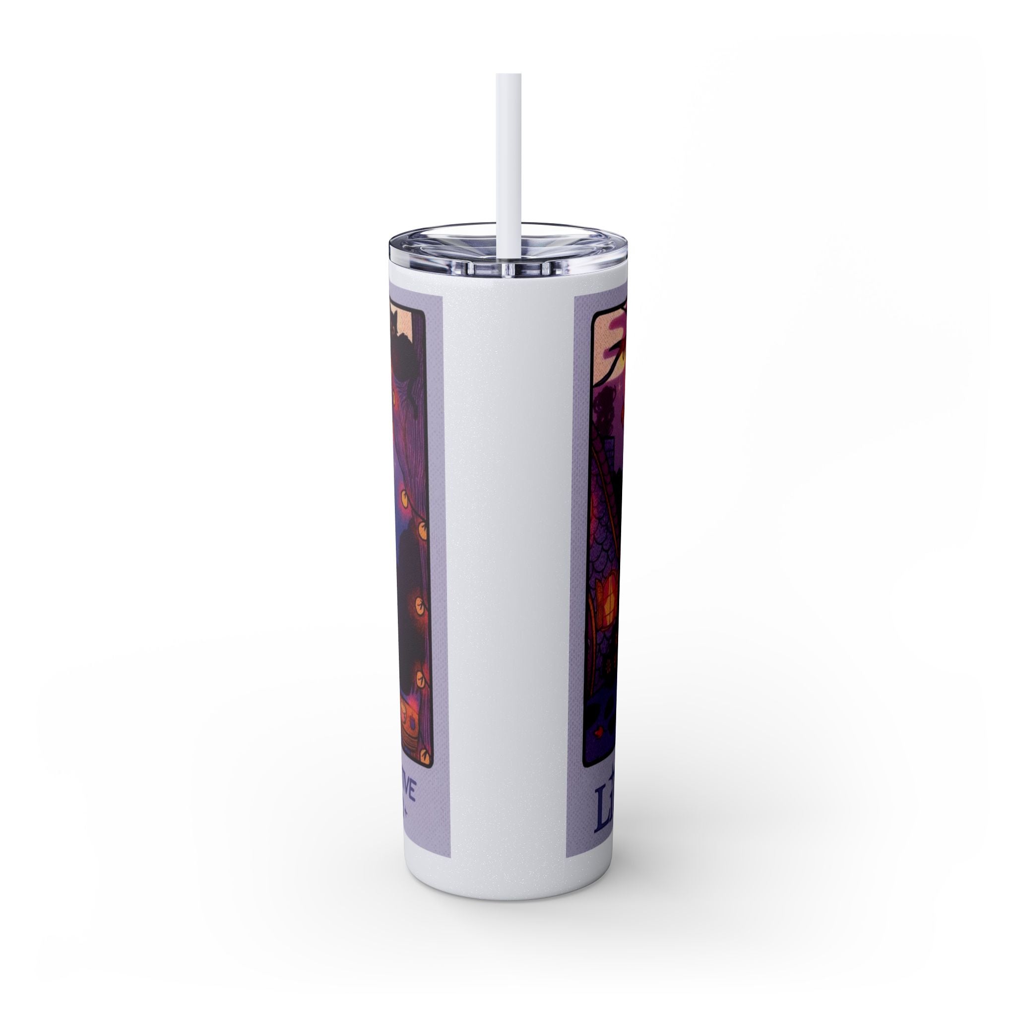 🎁 Spooky season gifts Enchanting Libra Skinny Tumbler with Straw | 20oz | Perfect for Halloween, Witchy Vibes, Astrology Lovers, Gift Idea, Custom Beverage Holder - Metamorphosis Creations