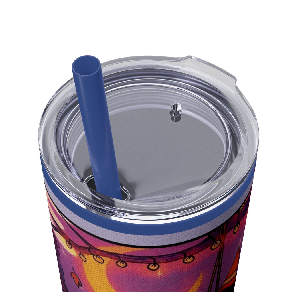 🎁 Spooky season gifts Enchanting Libra Skinny Tumbler with Straw | 20oz | Perfect for Halloween, Witchy Vibes, Astrology Lovers, Gift Idea, Custom Beverage Holder - Metamorphosis Creations