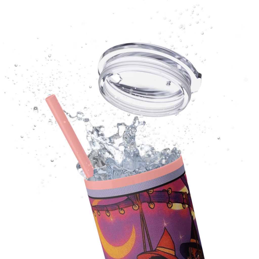 🎁 Spooky season gifts Enchanting Libra Skinny Tumbler with Straw | 20oz | Perfect for Halloween, Witchy Vibes, Astrology Lovers, Gift Idea, Custom Beverage Holder - Metamorphosis Creations