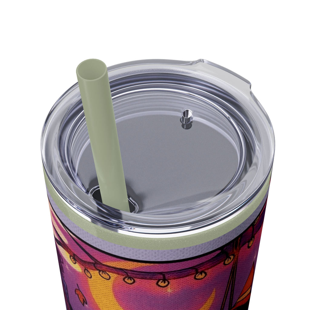 🎁 Spooky season gifts Enchanting Libra Skinny Tumbler with Straw | 20oz | Perfect for Halloween, Witchy Vibes, Astrology Lovers, Gift Idea, Custom Beverage Holder - Metamorphosis Creations