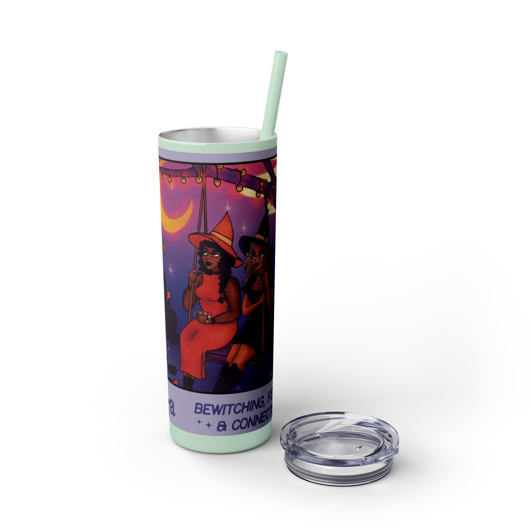 🎁 Spooky season gifts Enchanting Libra Skinny Tumbler with Straw | 20oz | Perfect for Halloween, Witchy Vibes, Astrology Lovers, Gift Idea, Custom Beverage Holder - Metamorphosis Creations