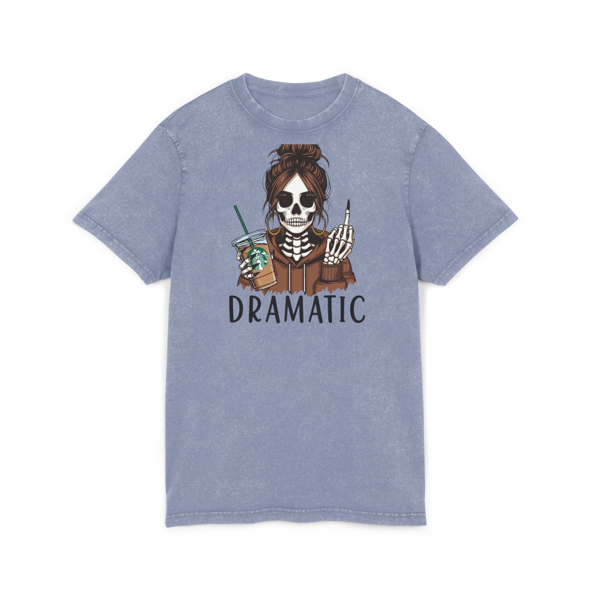 Spooky & Stylish Halloween T-Shirt – Limited Edition Dramatic Skeleton Acid Washed Tee, Vintage Graphic Shirt, Skull T-Shirt for Halloween, Boho Style Top, Casual Wear for Every Day - Metamorphosis Creations
