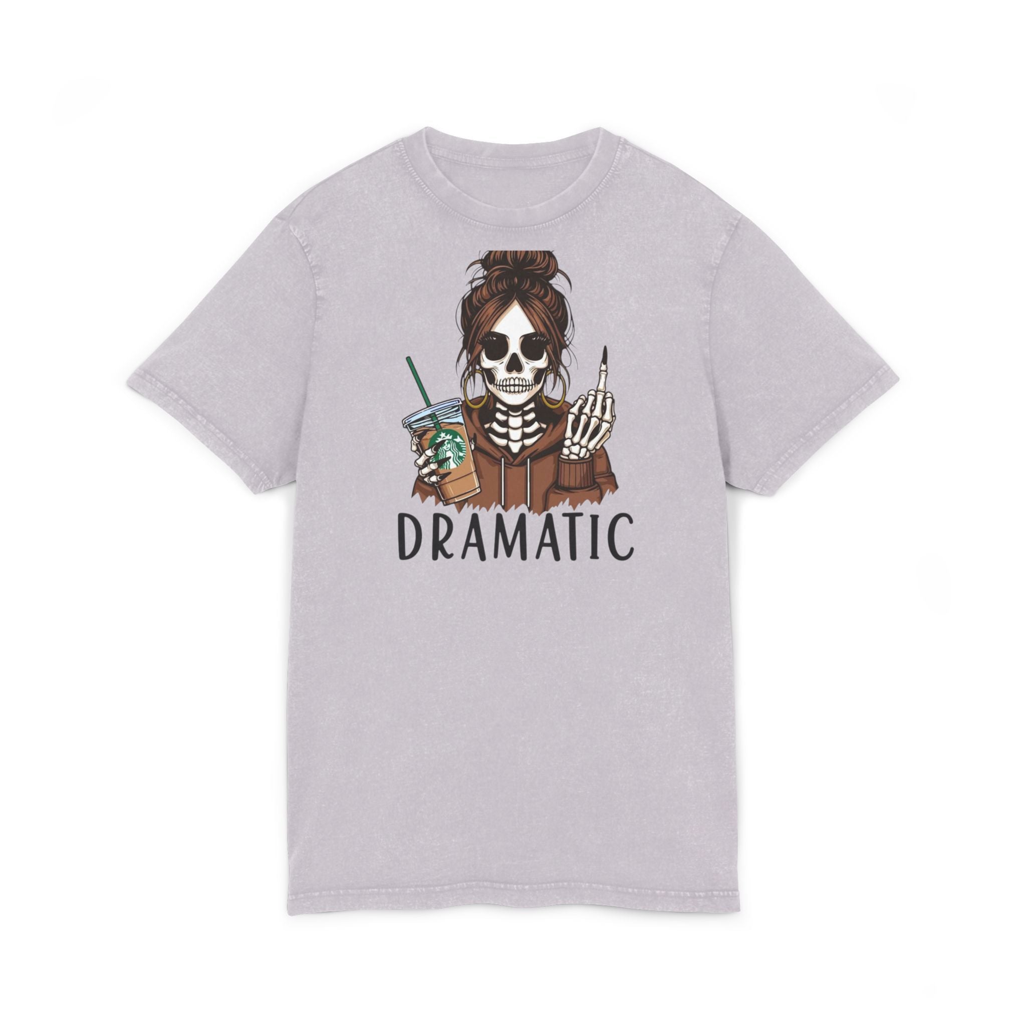 Spooky & Stylish Halloween T-Shirt – Limited Edition Dramatic Skeleton Acid Washed Tee, Vintage Graphic Shirt, Skull T-Shirt for Halloween, Boho Style Top, Casual Wear for Every Day - Metamorphosis Creations