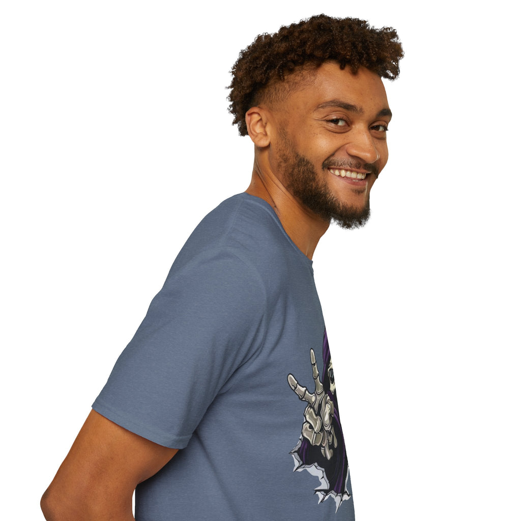 Spooky & Stylish Halloween T-Shirt – Limited Edition Rebellious Skull Graphic Tee, Unisex T-Shirt for Halloween, Festival Wear, Alternative Clothing, Edgy Casual Style - Metamorphosis Creations