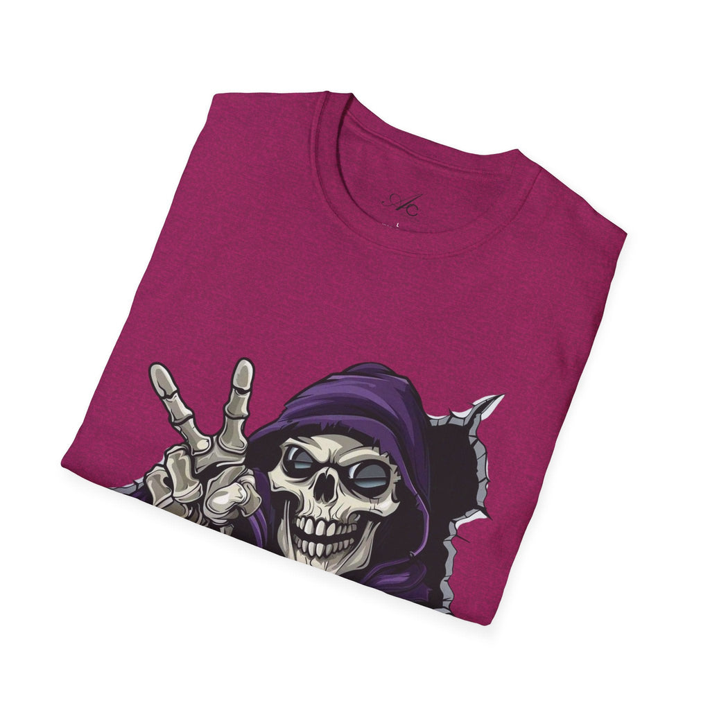 Spooky & Stylish Halloween T-Shirt – Limited Edition Rebellious Skull Graphic Tee, Unisex T-Shirt for Halloween, Festival Wear, Alternative Clothing, Edgy Casual Style - Metamorphosis Creations
