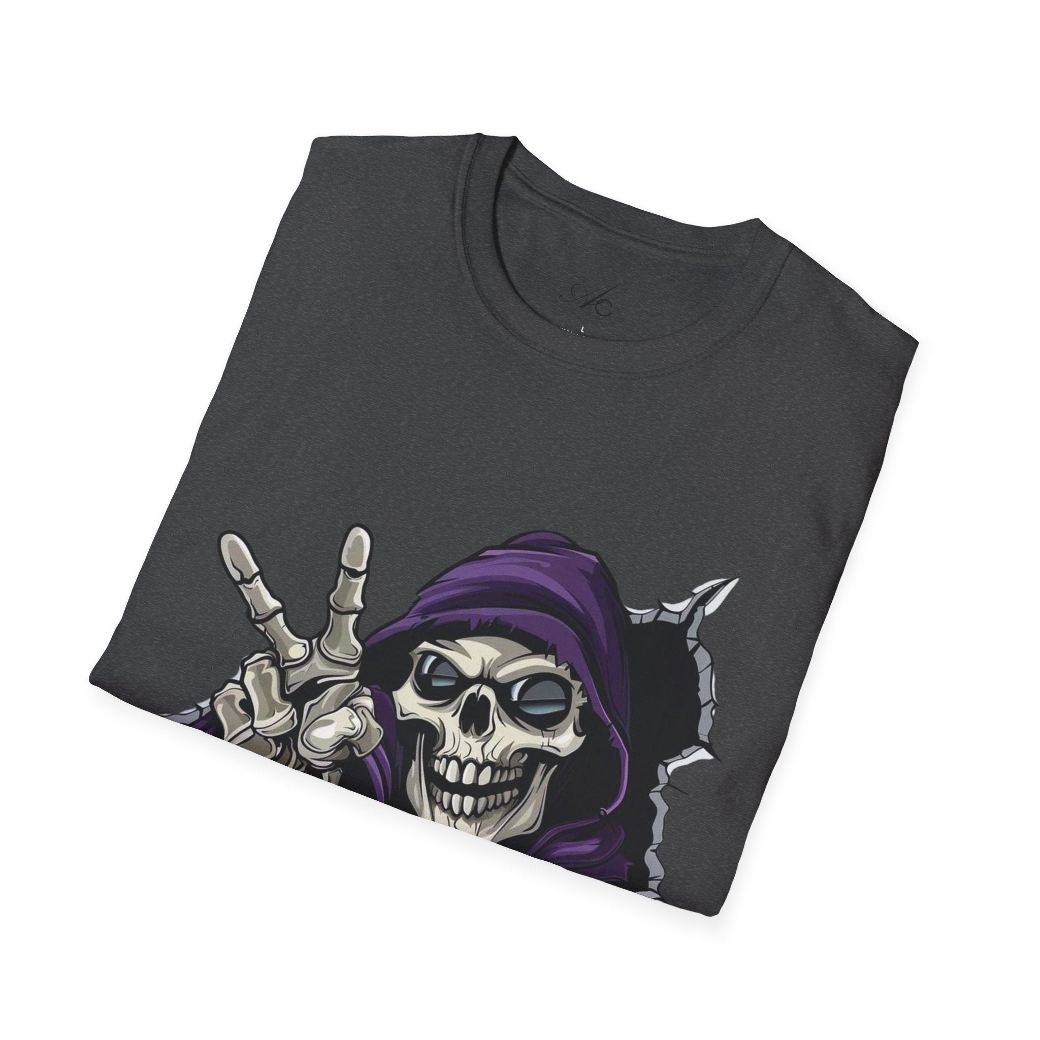 Spooky & Stylish Halloween T-Shirt – Limited Edition Rebellious Skull Graphic Tee, Unisex T-Shirt for Halloween, Festival Wear, Alternative Clothing, Edgy Casual Style - Metamorphosis Creations