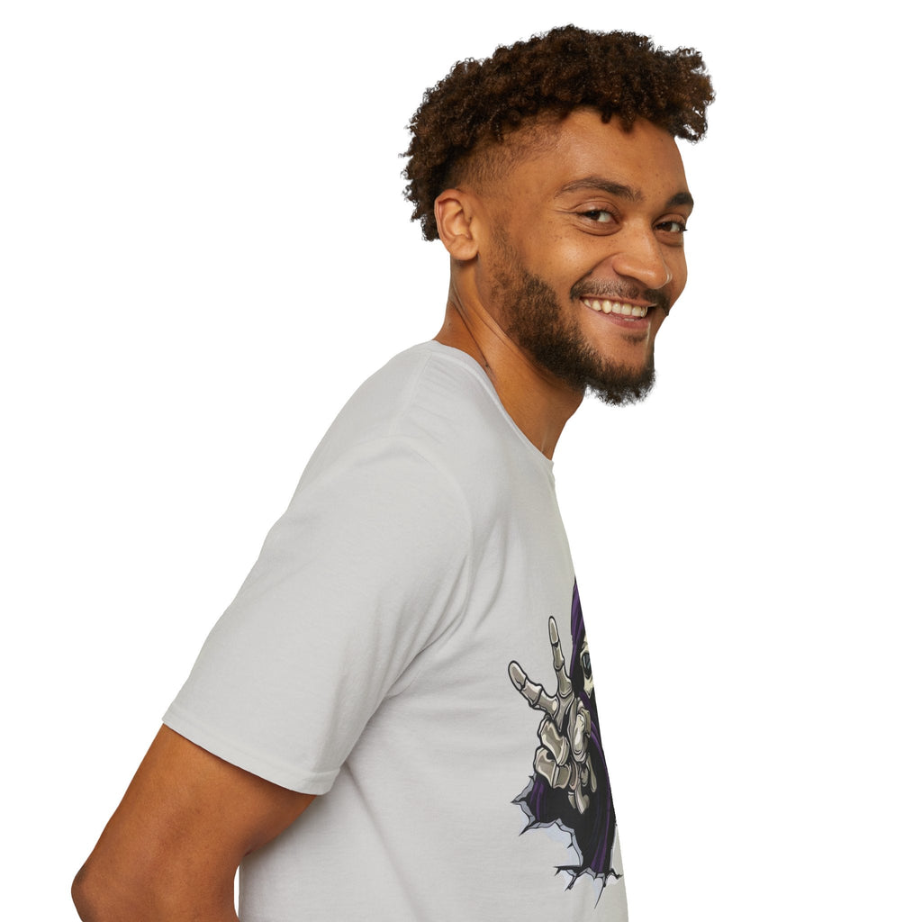 Spooky & Stylish Halloween T-Shirt – Limited Edition Rebellious Skull Graphic Tee, Unisex T-Shirt for Halloween, Festival Wear, Alternative Clothing, Edgy Casual Style - Metamorphosis Creations