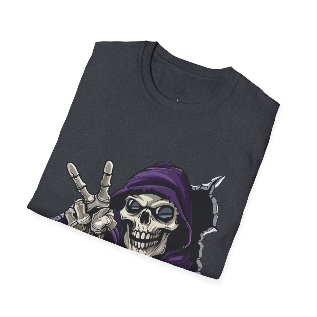 Spooky & Stylish Halloween T-Shirt – Limited Edition Rebellious Skull Graphic Tee, Unisex T-Shirt for Halloween, Festival Wear, Alternative Clothing, Edgy Casual Style - Metamorphosis Creations