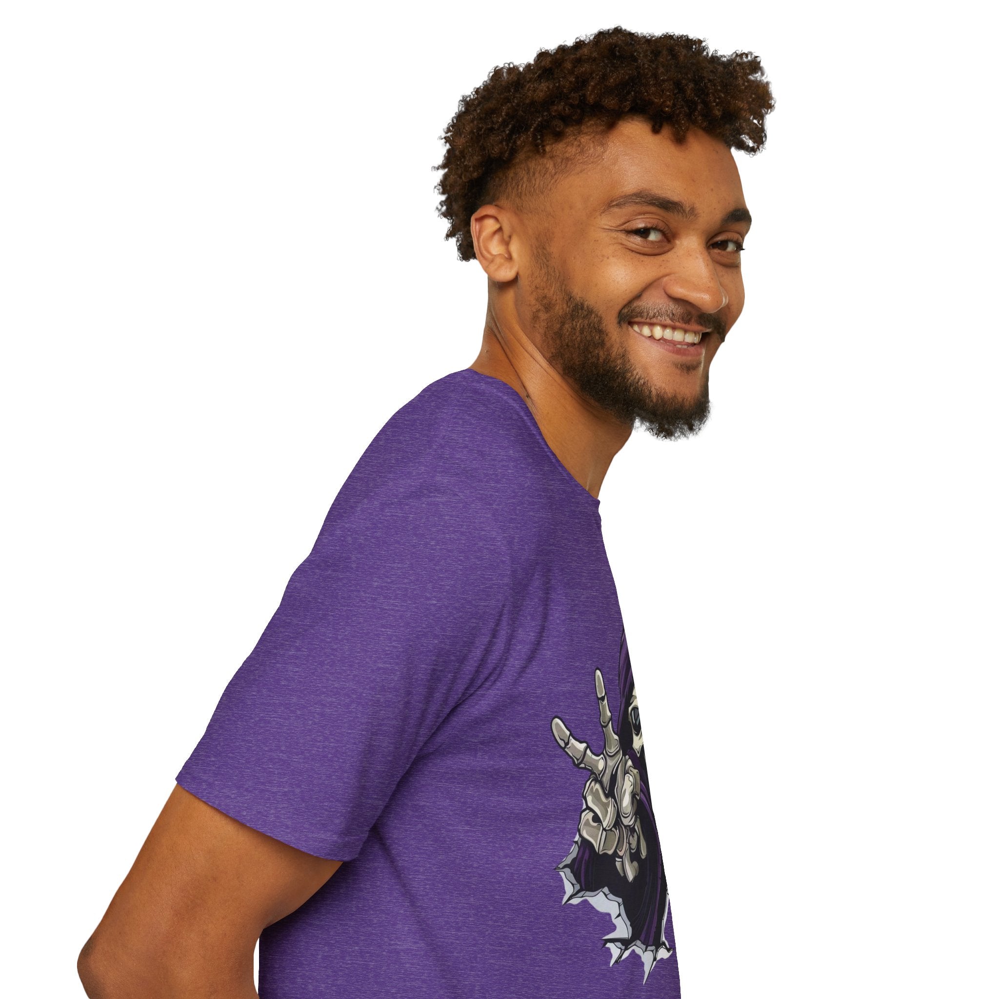 Spooky & Stylish Halloween T-Shirt – Limited Edition Rebellious Skull Graphic Tee, Unisex T-Shirt for Halloween, Festival Wear, Alternative Clothing, Edgy Casual Style - Metamorphosis Creations