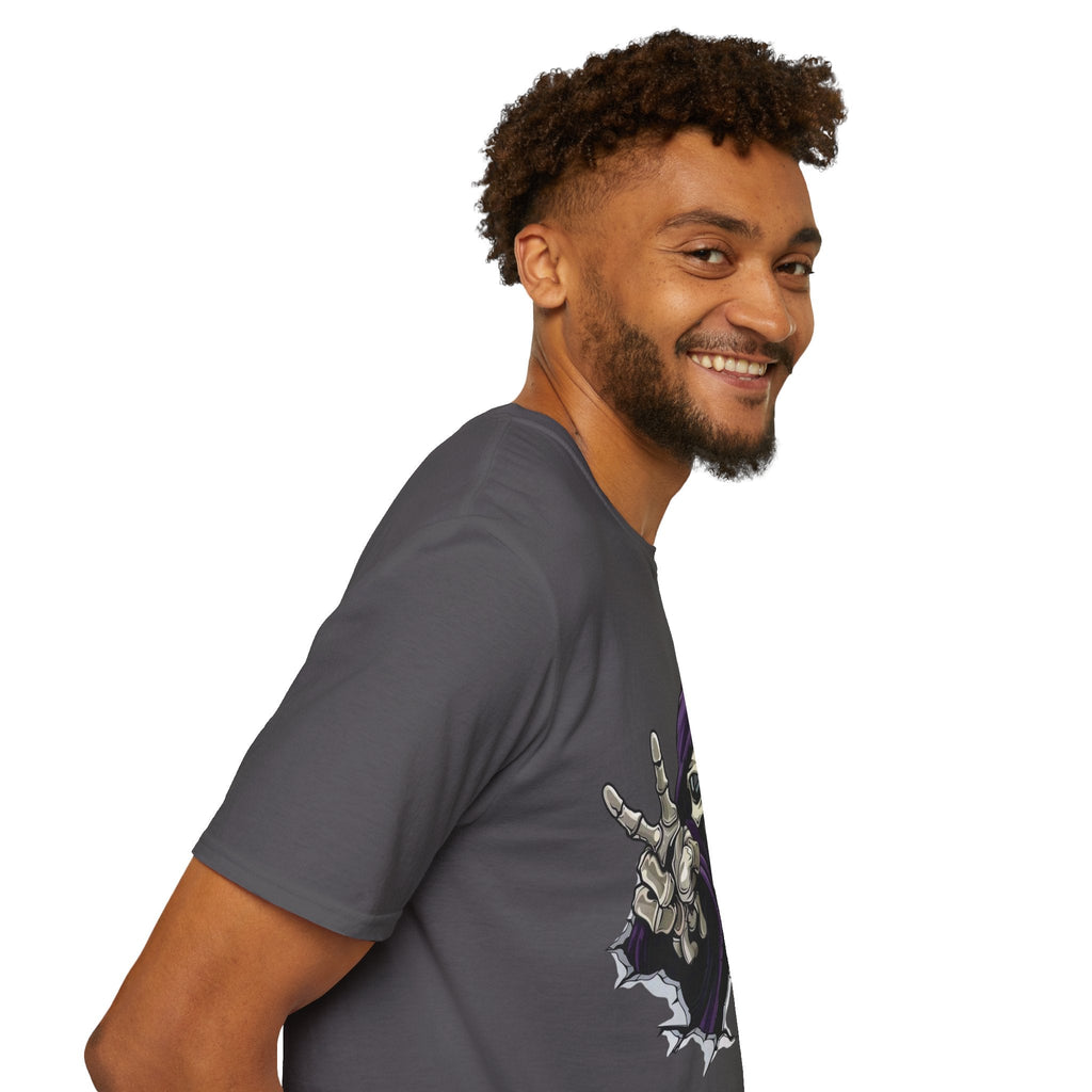 Spooky & Stylish Halloween T-Shirt – Limited Edition Rebellious Skull Graphic Tee, Unisex T-Shirt for Halloween, Festival Wear, Alternative Clothing, Edgy Casual Style - Metamorphosis Creations