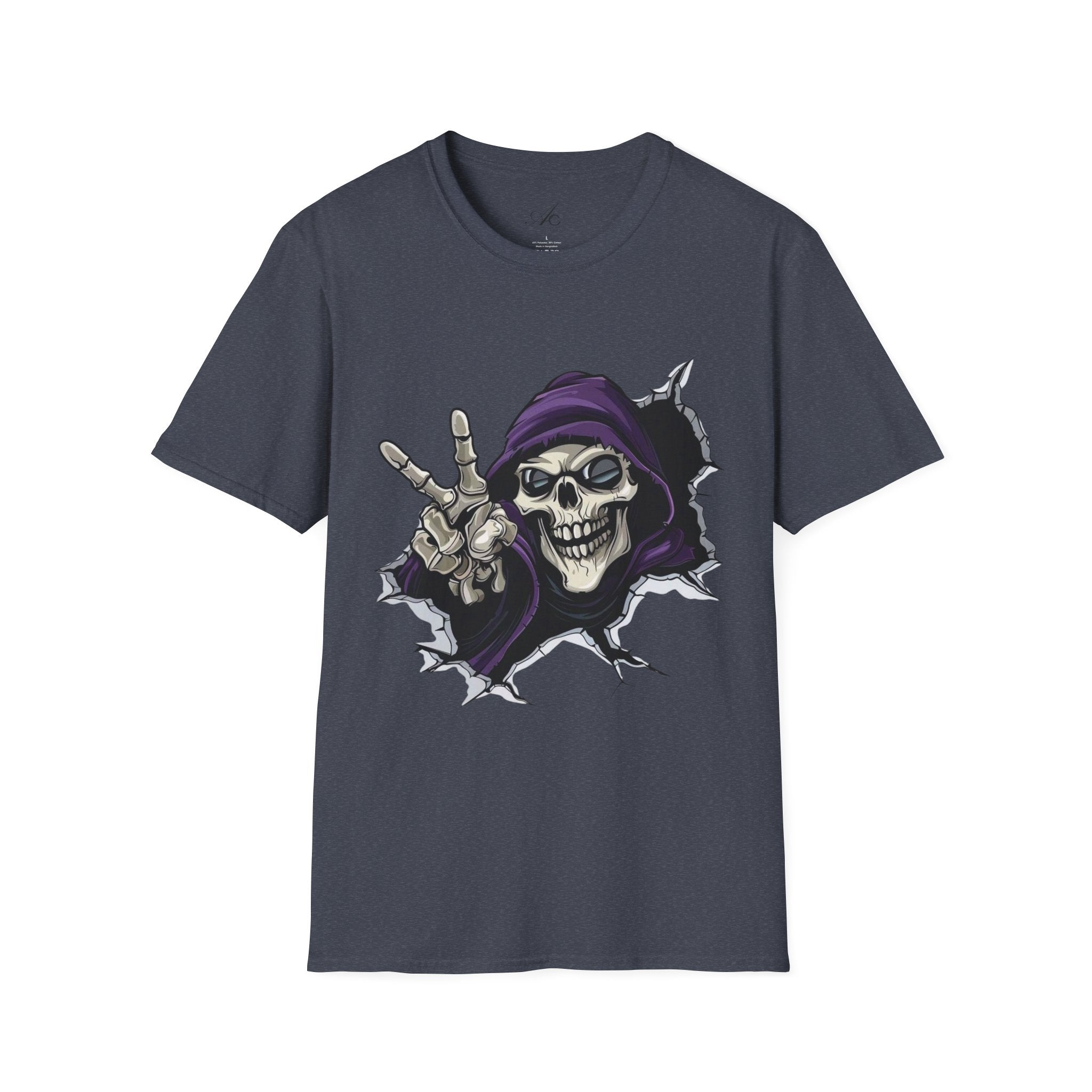 Spooky & Stylish Halloween T-Shirt – Limited Edition Rebellious Skull Graphic Tee, Unisex T-Shirt for Halloween, Festival Wear, Alternative Clothing, Edgy Casual Style - Metamorphosis Creations