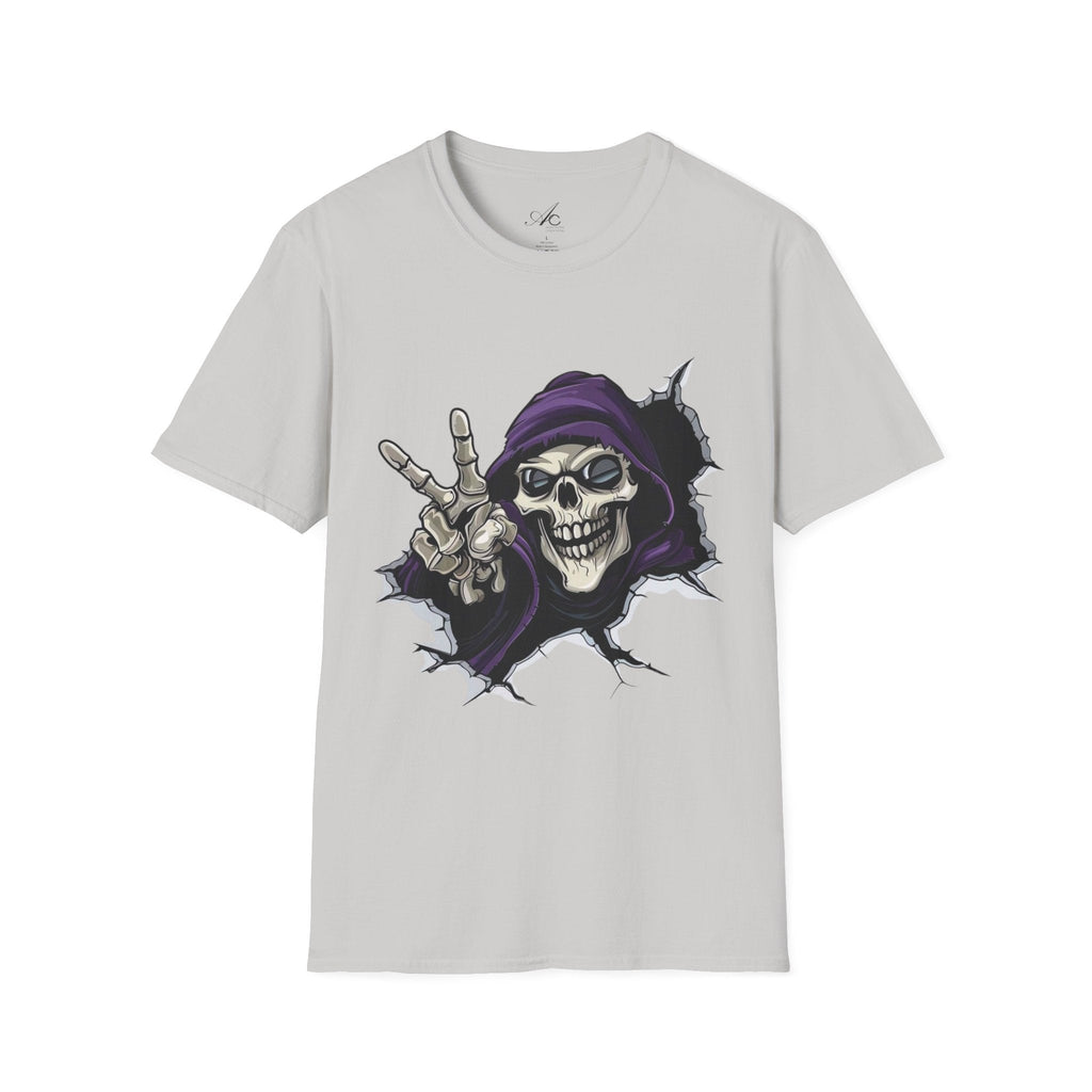 Spooky & Stylish Halloween T-Shirt – Limited Edition Rebellious Skull Graphic Tee, Unisex T-Shirt for Halloween, Festival Wear, Alternative Clothing, Edgy Casual Style - Metamorphosis Creations