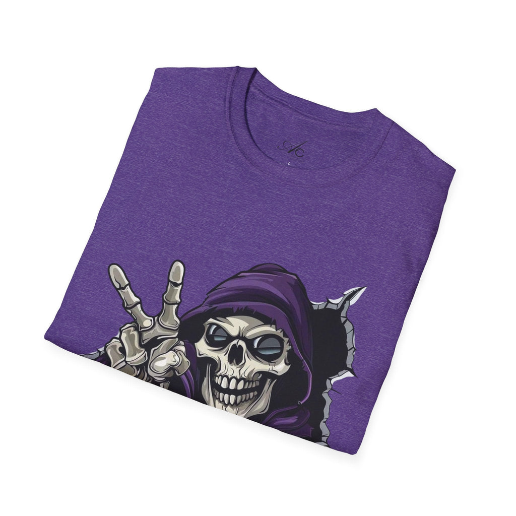 Spooky & Stylish Halloween T-Shirt – Limited Edition Rebellious Skull Graphic Tee, Unisex T-Shirt for Halloween, Festival Wear, Alternative Clothing, Edgy Casual Style - Metamorphosis Creations