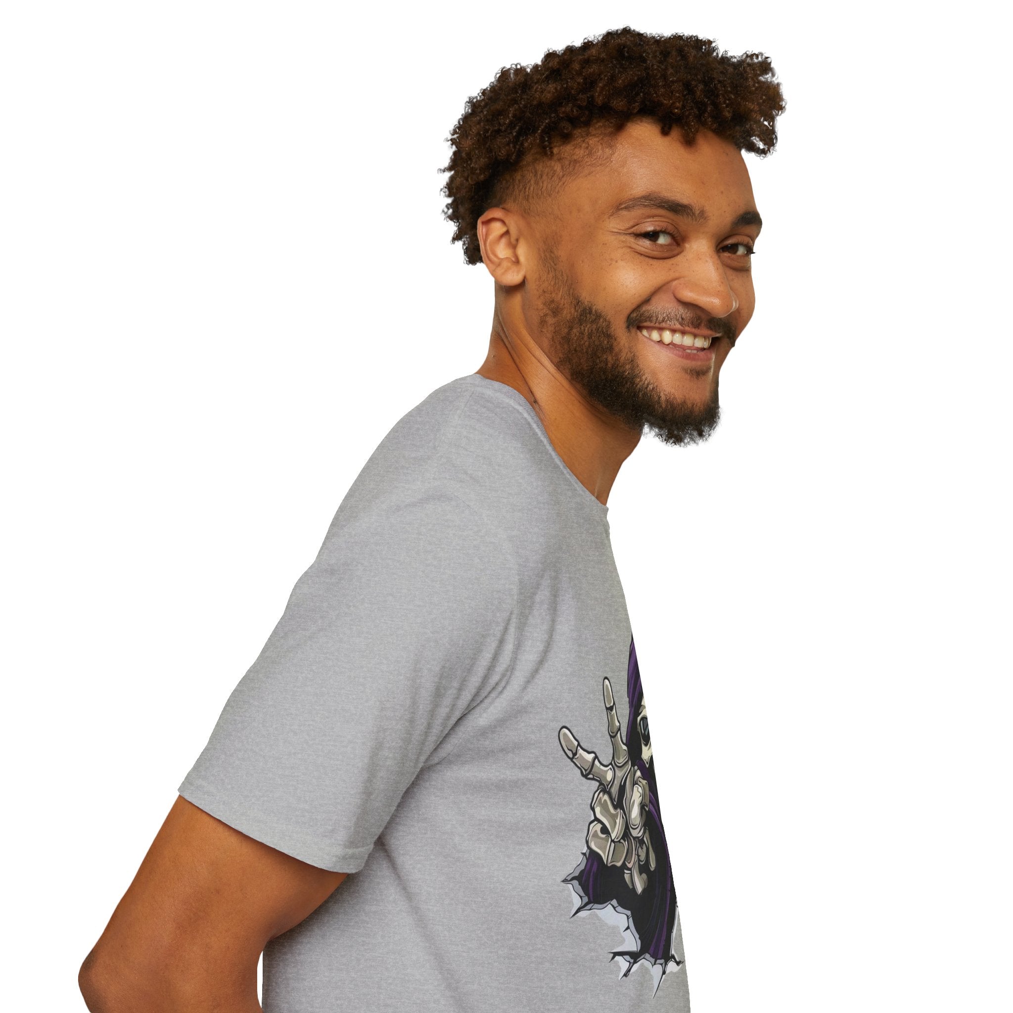 Spooky & Stylish Halloween T-Shirt – Limited Edition Rebellious Skull Graphic Tee, Unisex T-Shirt for Halloween, Festival Wear, Alternative Clothing, Edgy Casual Style - Metamorphosis Creations