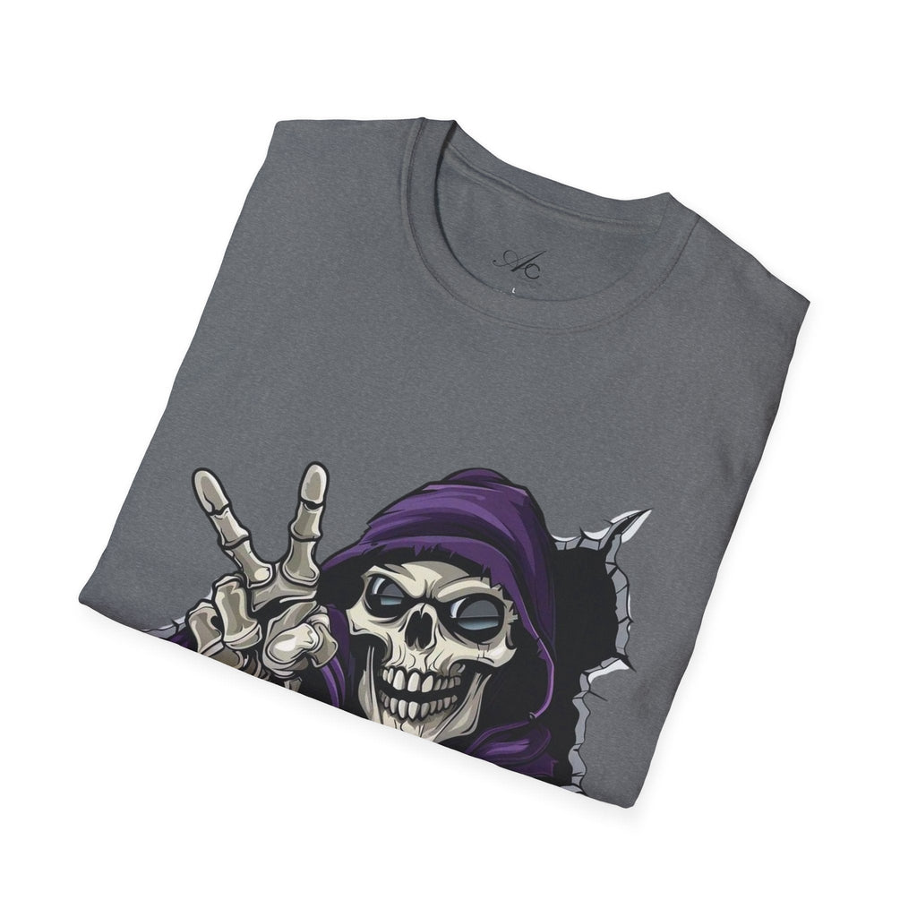 Spooky & Stylish Halloween T-Shirt – Limited Edition Rebellious Skull Graphic Tee, Unisex T-Shirt for Halloween, Festival Wear, Alternative Clothing, Edgy Casual Style - Metamorphosis Creations