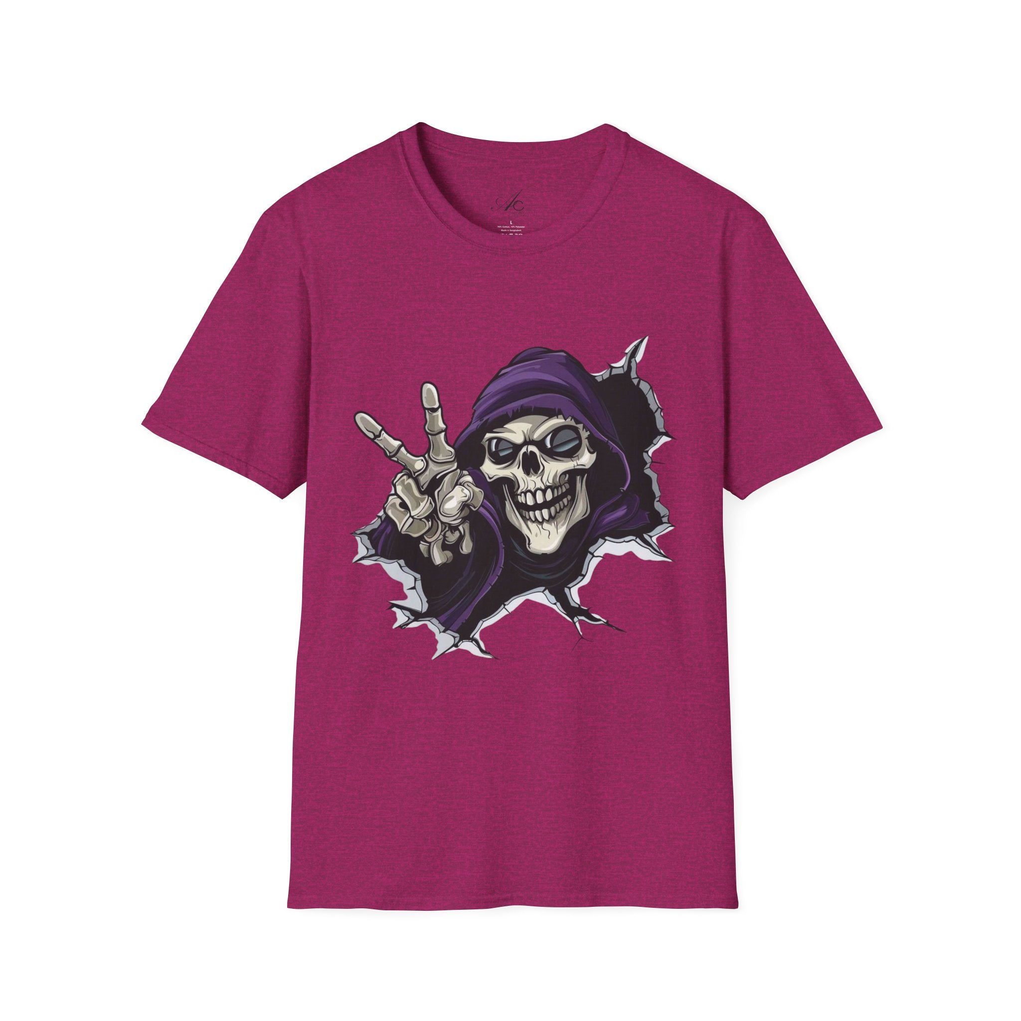 Spooky & Stylish Halloween T-Shirt – Limited Edition Rebellious Skull Graphic Tee, Unisex T-Shirt for Halloween, Festival Wear, Alternative Clothing, Edgy Casual Style - Metamorphosis Creations
