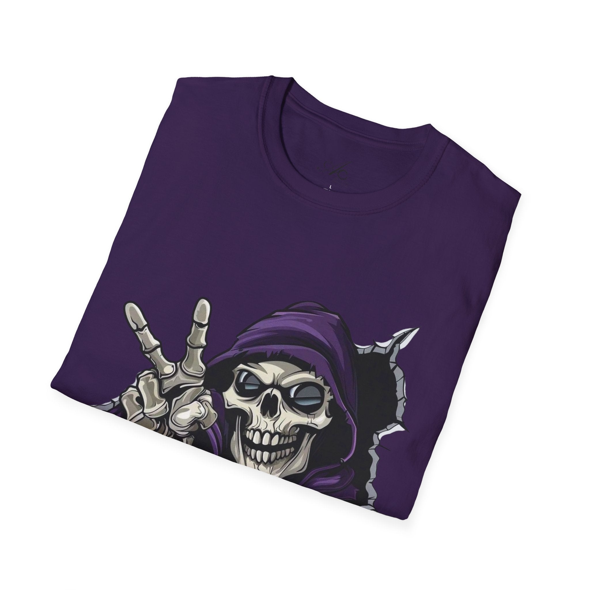 Spooky & Stylish Halloween T-Shirt – Limited Edition Rebellious Skull Graphic Tee, Unisex T-Shirt for Halloween, Festival Wear, Alternative Clothing, Edgy Casual Style - Metamorphosis Creations