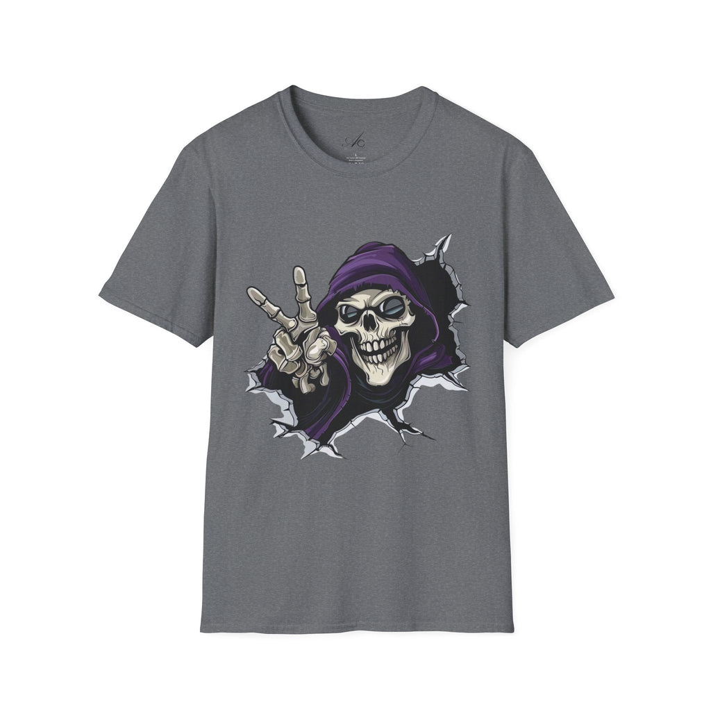 Spooky & Stylish Halloween T-Shirt – Limited Edition Rebellious Skull Graphic Tee, Unisex T-Shirt for Halloween, Festival Wear, Alternative Clothing, Edgy Casual Style - Metamorphosis Creations