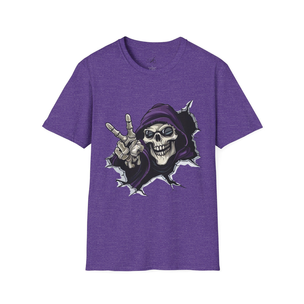 Spooky & Stylish Halloween T-Shirt – Limited Edition Rebellious Skull Graphic Tee, Unisex T-Shirt for Halloween, Festival Wear, Alternative Clothing, Edgy Casual Style - Metamorphosis Creations