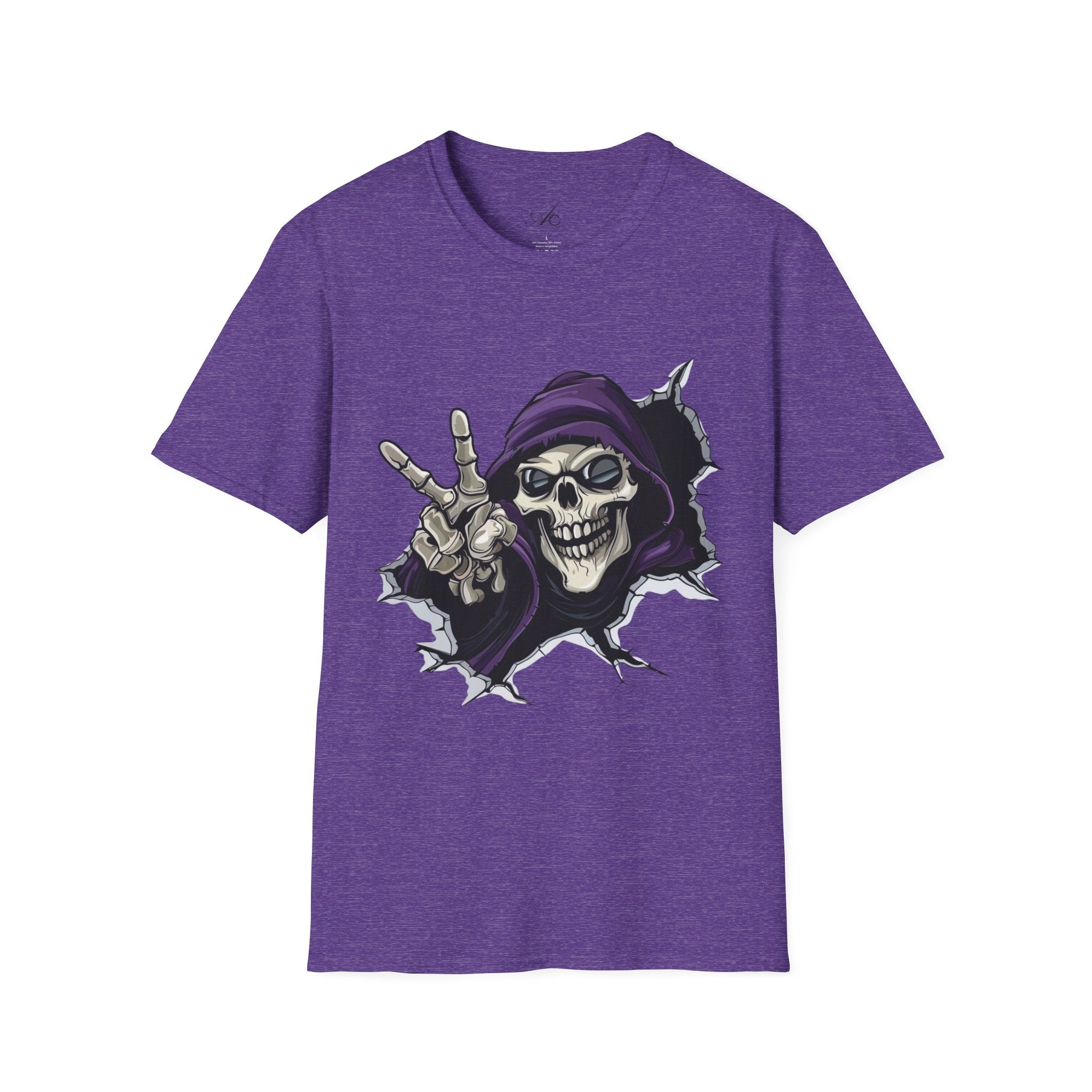 Spooky & Stylish Halloween T-Shirt – Limited Edition Rebellious Skull Graphic Tee, Unisex T-Shirt for Halloween, Festival Wear, Alternative Clothing, Edgy Casual Style - Metamorphosis Creations
