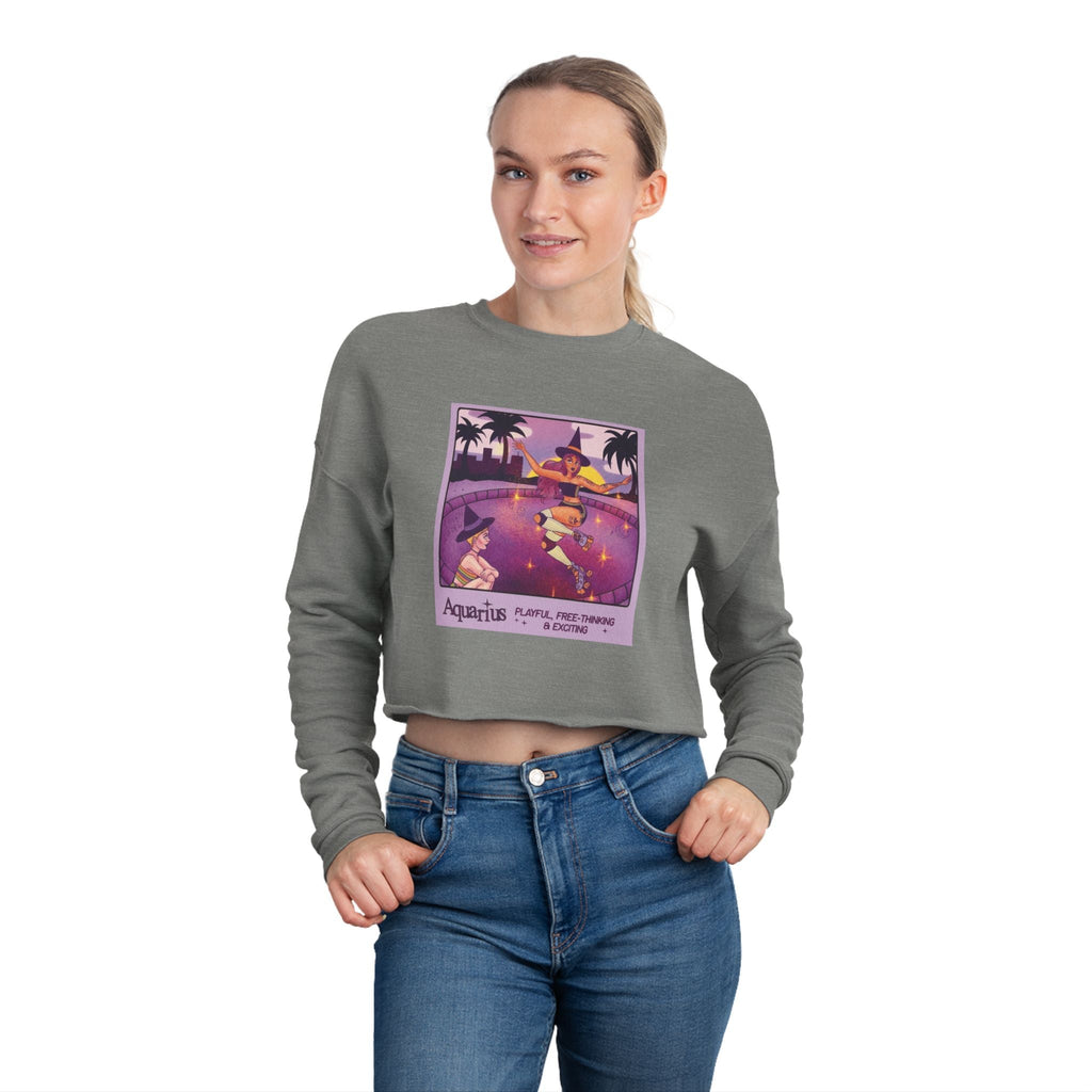 Spooky sweater Vintage - Inspired Women's Cropped Sweatshirt, Cozy Casual Wear, Unique Gift Idea, Trendy Fashion, Astrology Themed - Metamorphosis Creations