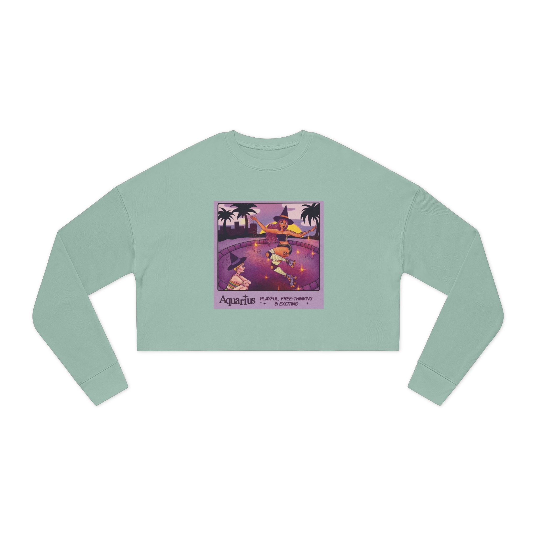 Spooky sweater Vintage - Inspired Women's Cropped Sweatshirt, Cozy Casual Wear, Unique Gift Idea, Trendy Fashion, Astrology Themed - Metamorphosis Creations