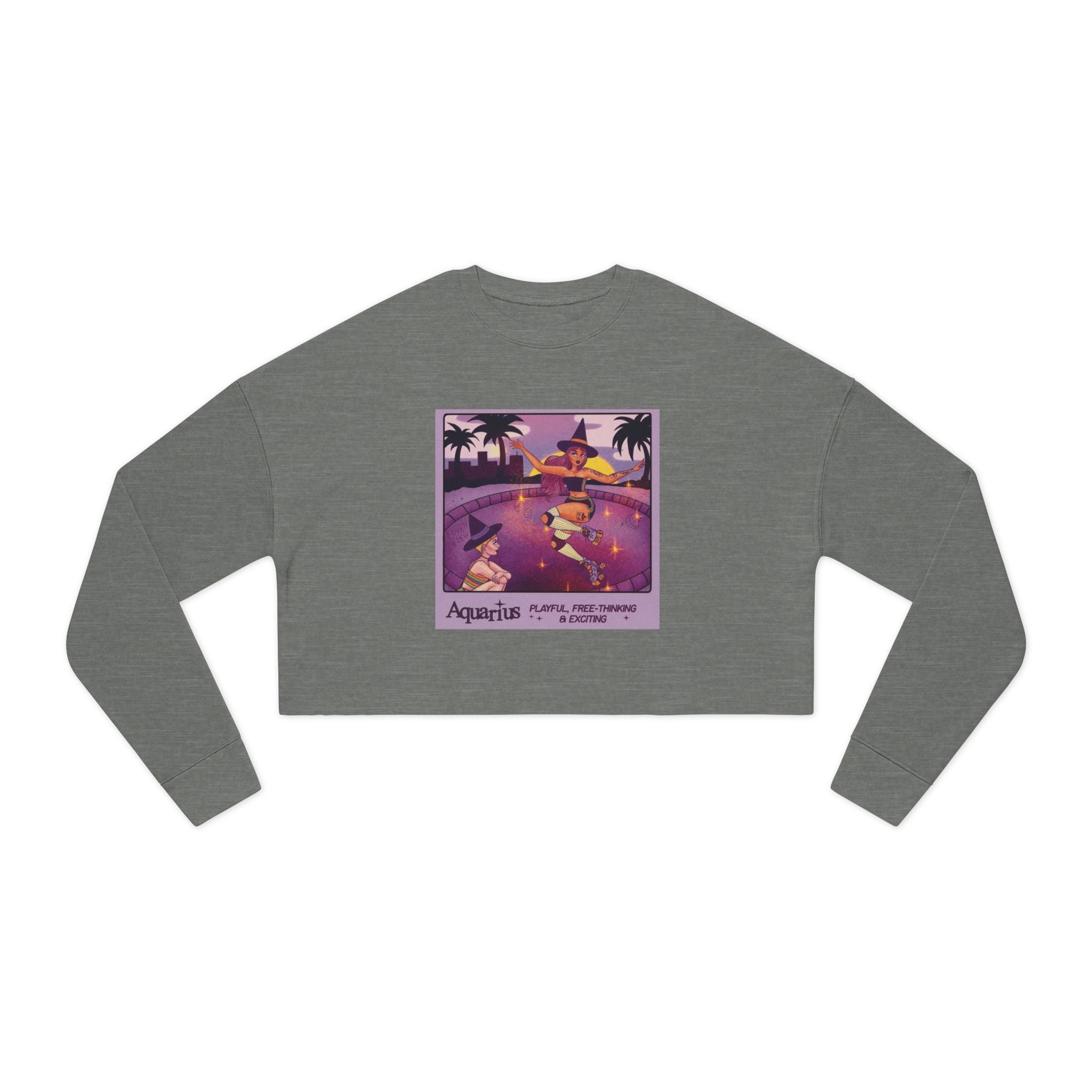 Spooky sweater Vintage - Inspired Women's Cropped Sweatshirt, Cozy Casual Wear, Unique Gift Idea, Trendy Fashion, Astrology Themed - Metamorphosis Creations